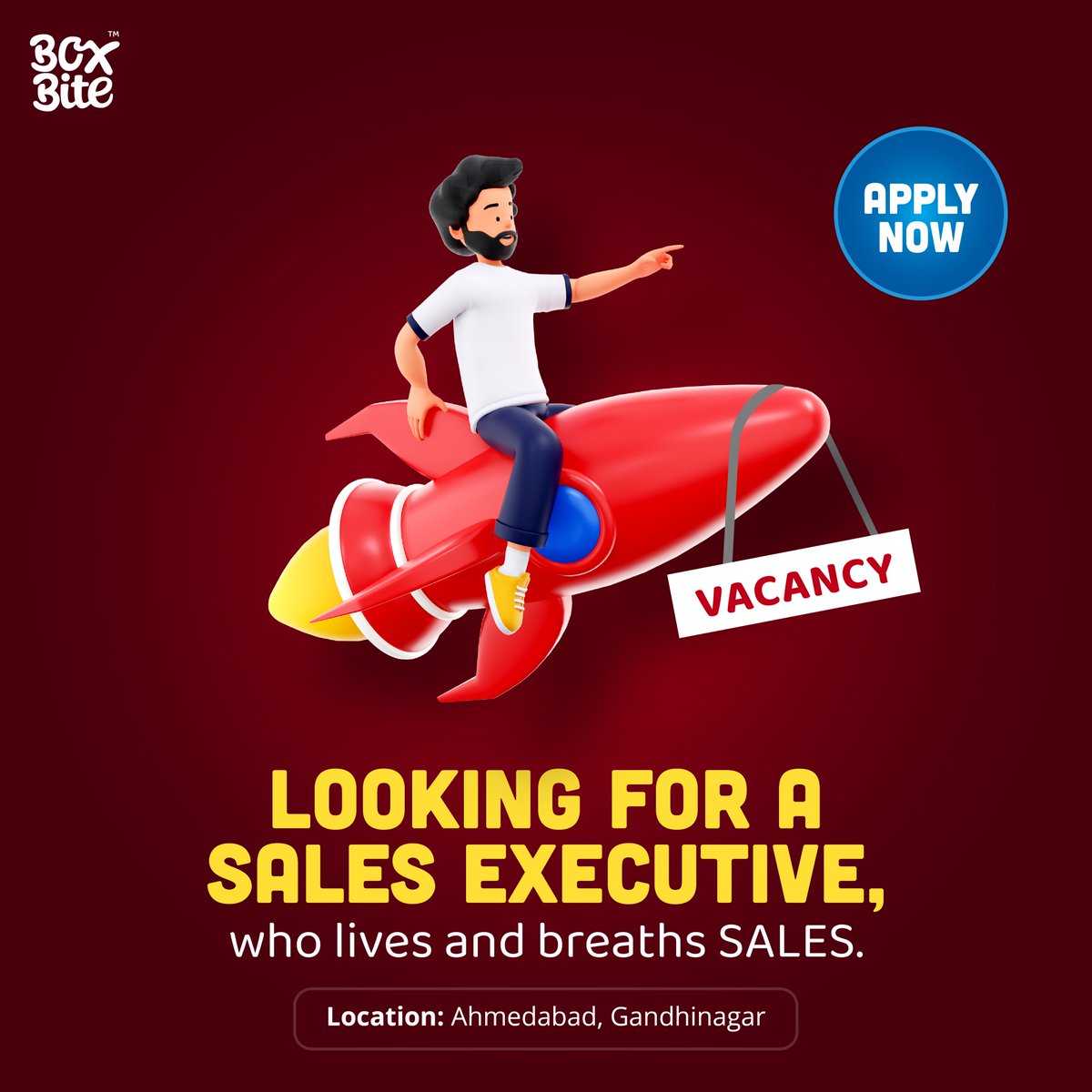 BoxbiteOfficial's tweet photo. Do you believe you're the 'Rocket Singh' we're looking for?

If you are passionate about (in no particular order) - Sales, Growth and Food... 

Suit up and apply now, https://t.co/EWgMq01hOC

.
.

#Hiring #Sales #BoxBite #Ahmedabad #Gandhinagar https://t.co/okV4ingVOz