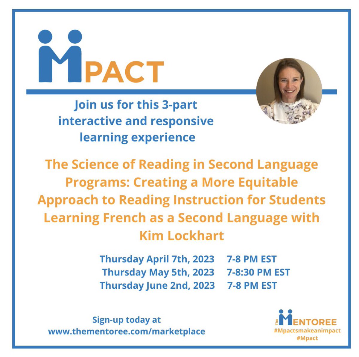 Interested in learning what a #StructuredLiteracy approach looks like in #FSL? Join me for this 3-part series aimed to support #FrenchImmersion teachers who want to learn practical, evidence-based strategies that are essential for struggling readers. @TheMentoree @MmeChinFSL #SoR