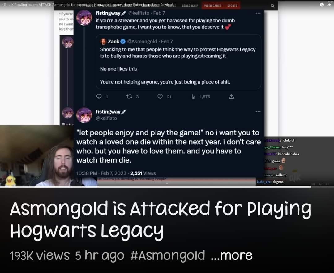 Asmongold is Attacked for Playing Hogwarts Legacy 