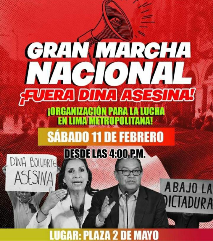 justicierojope's tweet photo. Porque no pararemos hasta verte caer Dina Asesina… ✊🏼 Nos vemos hoy en la gran marcha nacional

#FueraDinaAsesina https://t.co/uk6LpG9GtI