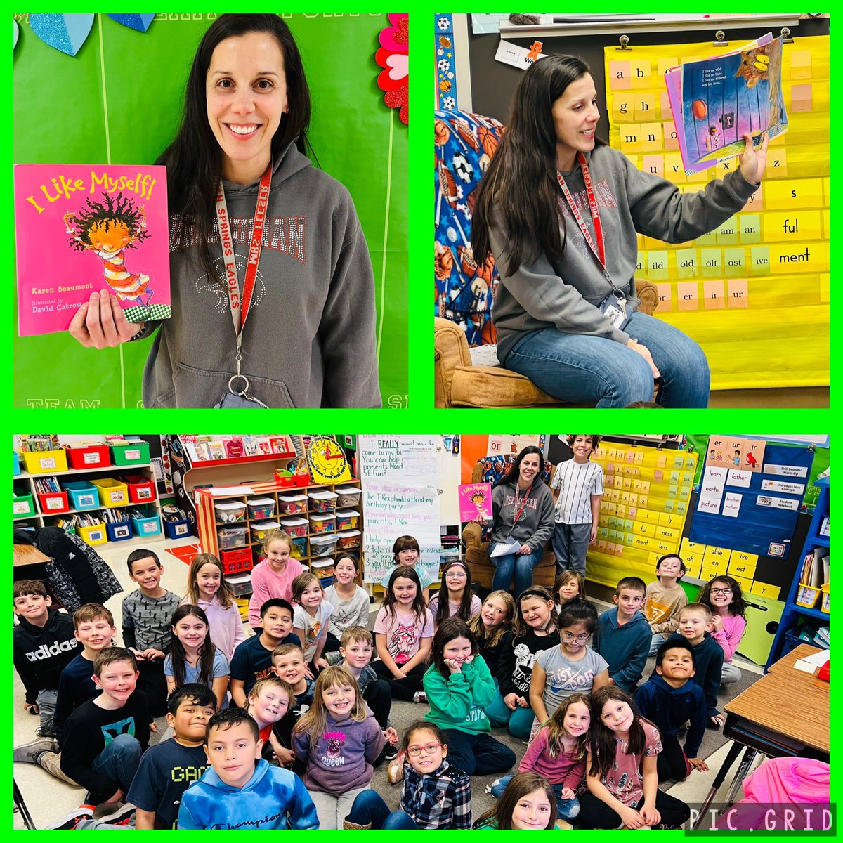 Our Friday mystery reader didn’t travel very far to be our reader…she’s right next door! Second grade teacher, Mrs. Feeser, read us a silly book that had us giggling on a Friday afternoon. It’s great to listen to stories with our friends from other classes! 🤩 @LindsayFeeser