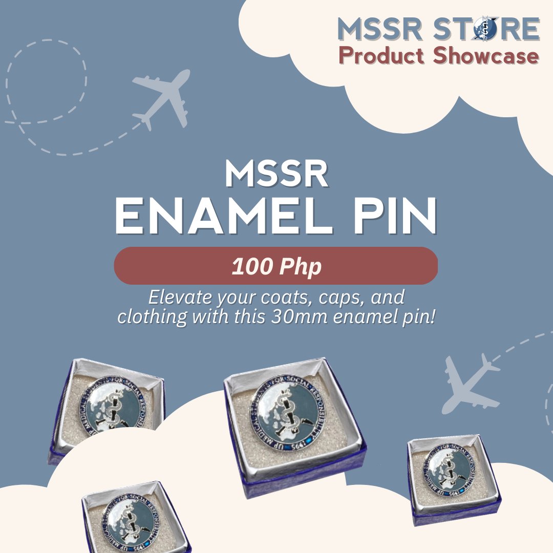 upmssr's tweet photo. Choose to flaunt your MSSR love by purchasing an enamel pin of our logo, or our Sticker Set that depict the essence of UP MSSR! 🌎 

Browse other MSSR Store accessories and products via 👇
https://t.co/BYPcUjgEPE

What are you waiting for? It’s time to #DoMoreBuyMore 🛍️🛒 https://t.co/Fe5NKLqoco