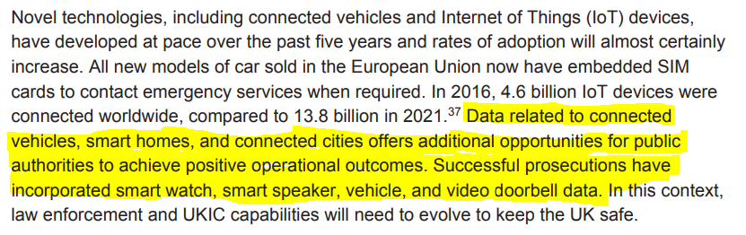 Cyberleagle's tweet photo. Tantalising snippet from the Home Secretary's Report on the Operation of the Investigatory Powers Act 2016. The future is here today. #IPAct https://t.co/8xXAc5nJQ4 https://t.co/OhtNTP6G8s