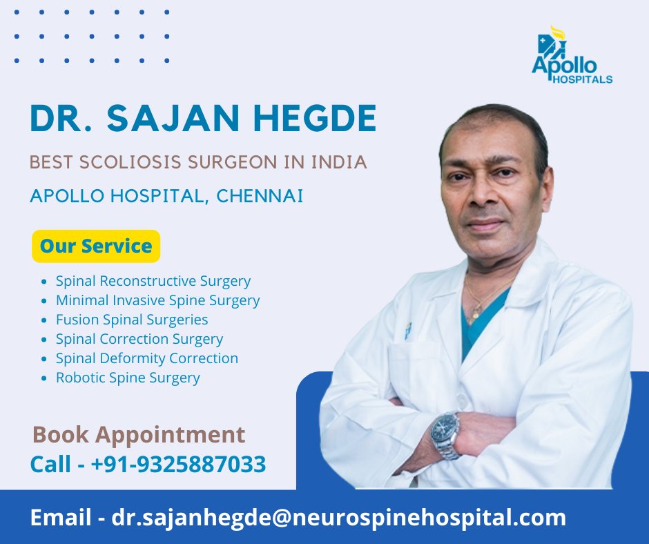 FrancesRMays1's tweet photo. #Treatments provided by #DrSajanKHegde Apollo Hospital India are by advanced technology that further enhances he offers the best rehabilitation of a #scoliosispatient. 

Call : +91-93258-87033.
Email us : dr.sajanhegde@neurospinehospital.com
Read On - https://t.co/FnmtvBrJaN https://t.co/nGckr65oYZ