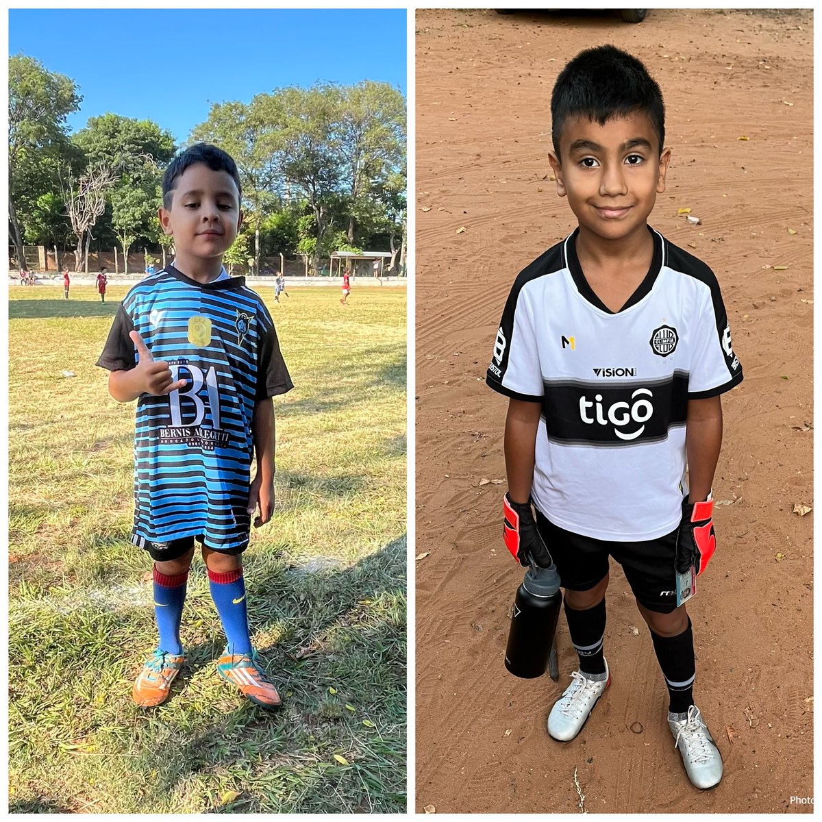 Iker sub 10  portero y jugador y Airam sub 8 jugador #NoGritesAlArbitroNiHIJO