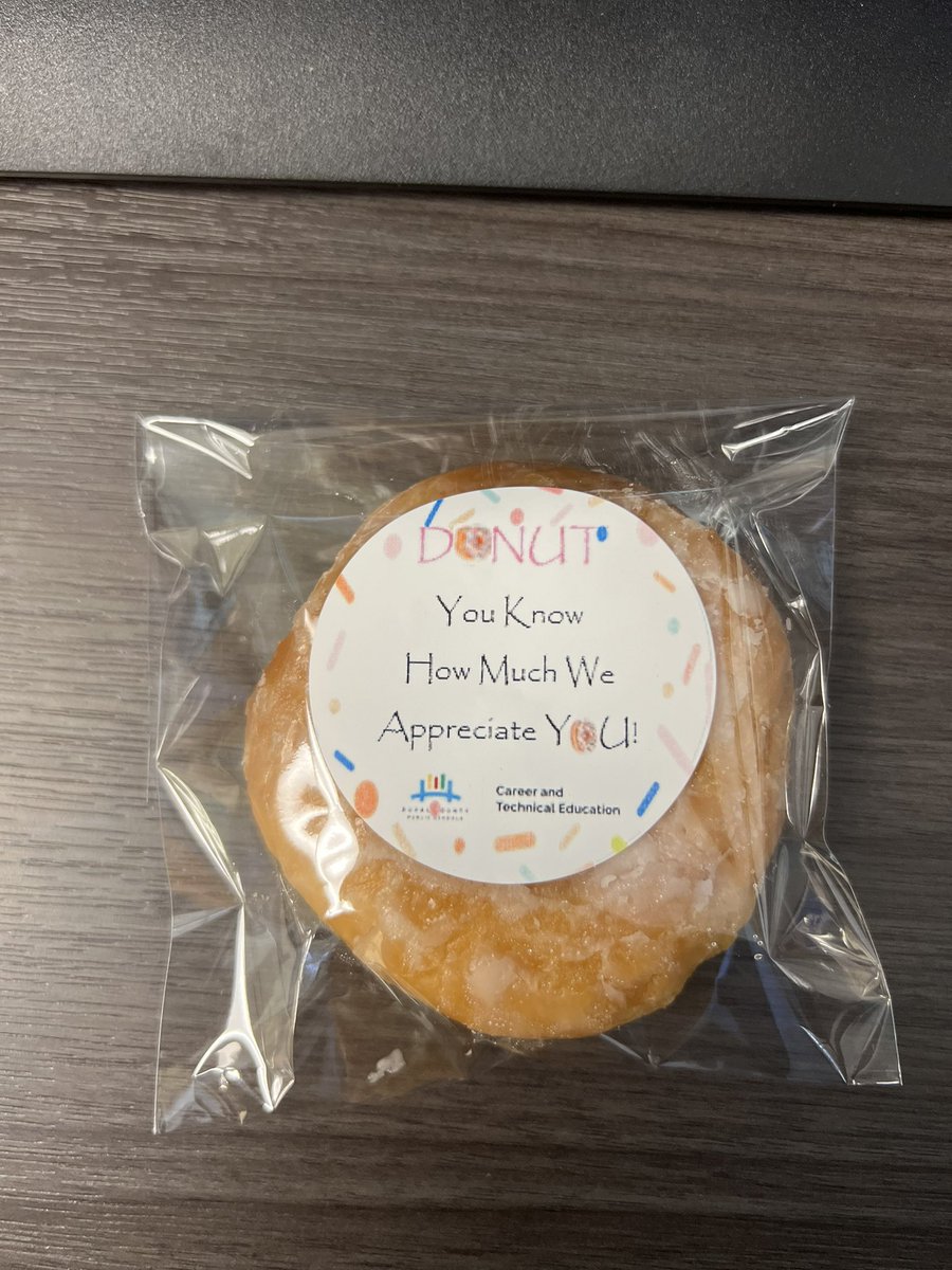 A big Thank You to our friends from <a href="/NEFLSTEM2/">STEM2Hub Jax</a> for their generous contribution and support of our efforts in celebrating our teachers during CTE Month. Teachers, 
“DONUT forget how special YOU are to CTE!”  #CTEMonth <a href="/DuvalSchools/">DCPS</a>