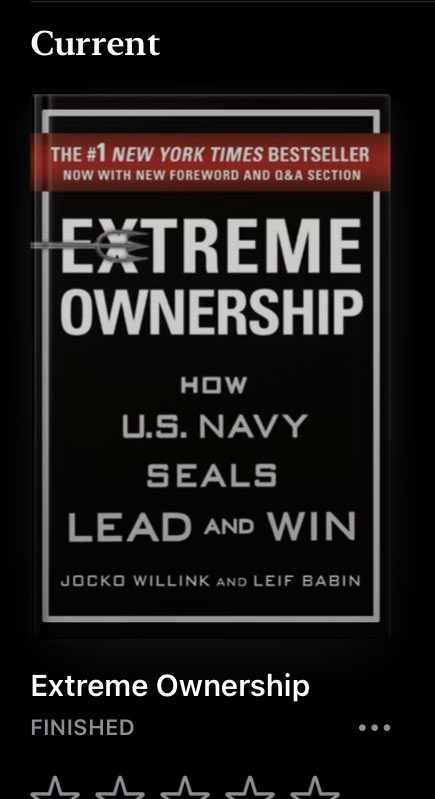stewart318's tweet image. 2023 goal of reading 12 books-1 per month. Just finished book #2. Highly recommend #ExtremeOwnership to everyone!