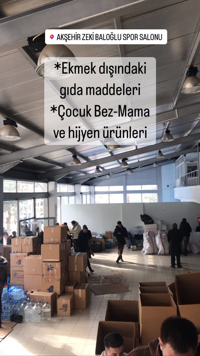 Abdullah Azmi Örs (@aazmiors) on Twitter photo Arkadaşlar #aksehir Zekai Baloğlu Kapalı Spor Salonu Yardım Merkezi 
*Bisküvi
*Gofret
*Süt
*Hazır çorba 
ve benzer dayanıklı gıda maddelerini ayrıca çuvallı odun , odun sobası yardımlarını bekliyoruz.. Arkadaşlar #aksehir Zekai Baloğlu Kapalı Spor Salonu Yardım Merkezi 
*Bisküvi
*Gofret
*Süt
*Hazır çorba 
ve benzer dayanıklı gıda maddelerini ayrıca çuvallı odun , odun sobası yardımlarını bekliyoruz..