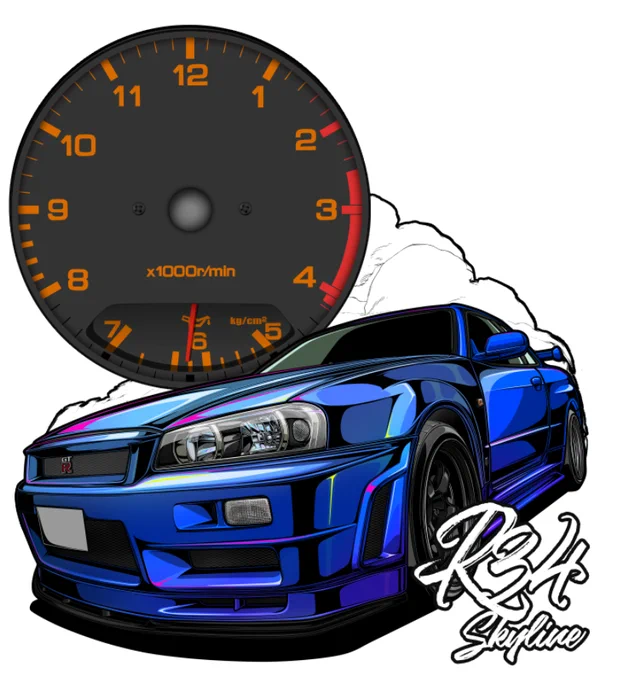 メーター部分はまだ描いていませんが、S13(角目タイプのみ)もR34の時計と同時発売の予定となっています。3月末ぐらいの販売を予定しています。 