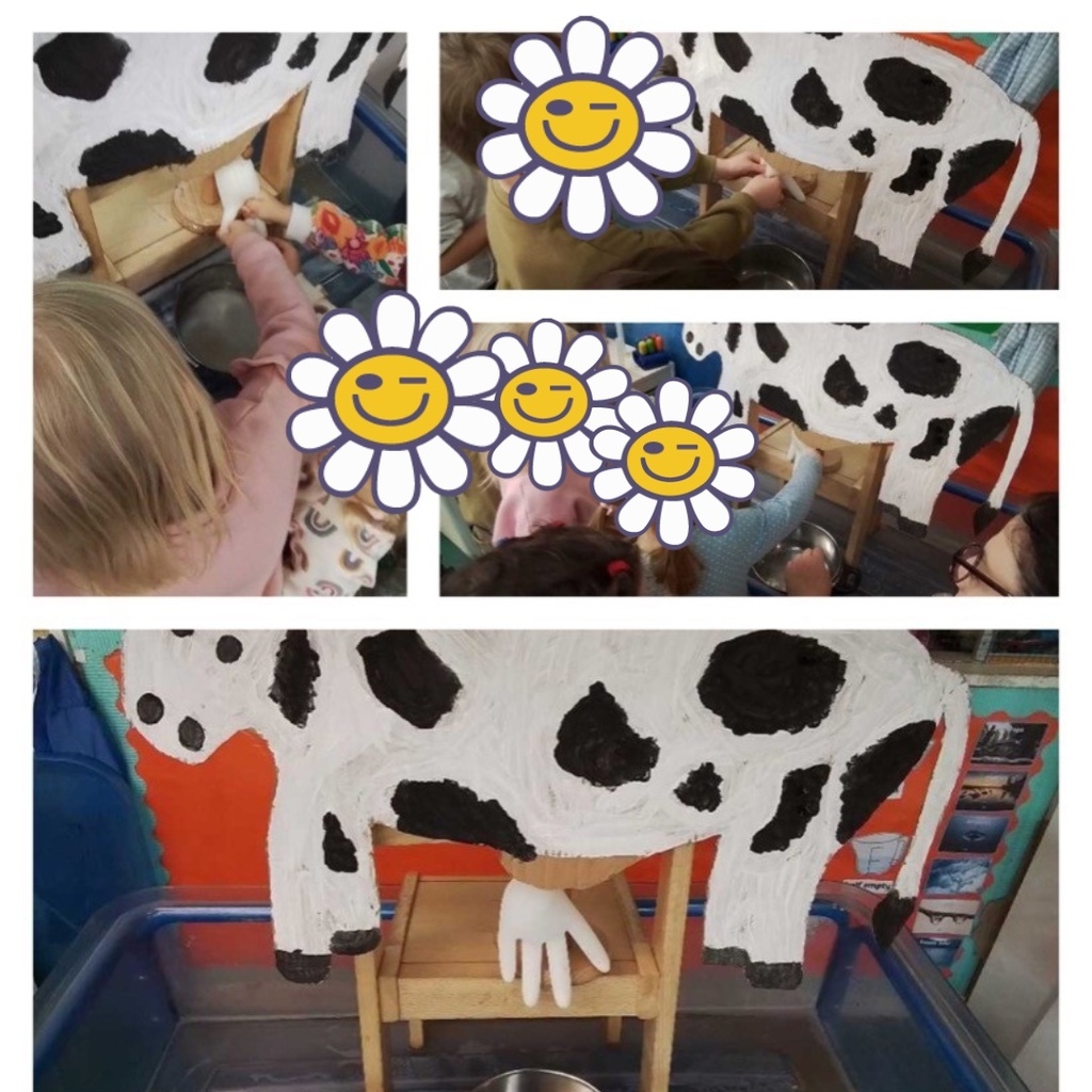 The #Rothwell Elves have been learning all about farm animals 🐄 We talked about how farmers milk cows by pulling on their udders and how the milk ends up in the supermarkets for our grown-ups to buy. They all enjoyed having a go at milking our cow! ift.tt/24Wn1p3