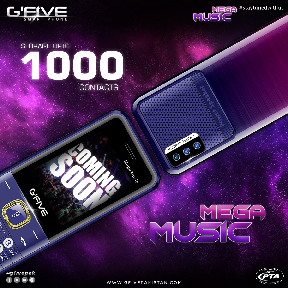 gfivepak's tweet photo. Mega Music Coming soon...
Get Ready for Unlimited Fun with Big & Powerful Speakers, Storage upto 1000 Contacts, attractive colors and much more!
Stay Tuned for more updates.
#GFIVEMOBILE #FeaturePhone #comingsoon #MegaMusic #staytunedforupdates #Pakistan #music #gfivemegamusic https://t.co/RXhQ0mFTMd