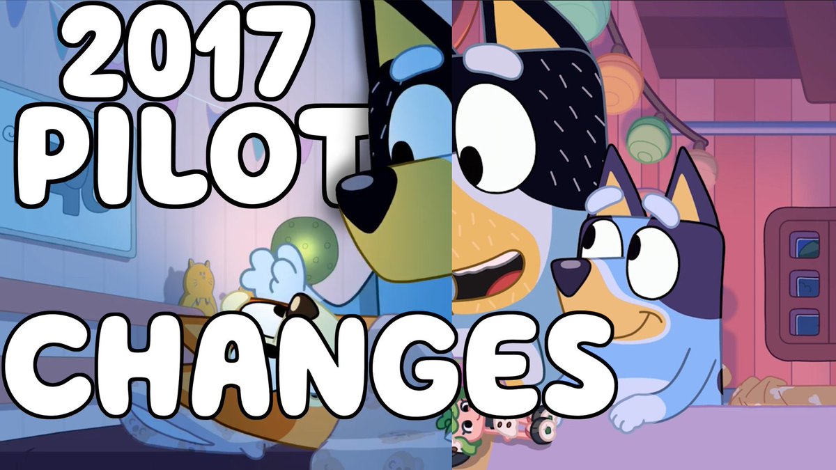 Out of no where the full 2017 bluey pilot was found after being lost for 6 years so to celebrate heres all the changes made from the pilot to “the weekend”

youtu.be/bCWPPSUtNck