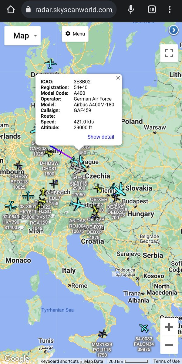scan_sky's tweet photo. Another Wave Of German Support For #Turkey 🇹🇷?

2 x German Air Force 🇩🇪 - Airbus A400Ms Out Of Wunstorf Air Base 🇩🇪 &amp; Routing South East.

54+39 - #GAF446
54+40 - #GAF459 https://t.co/XnD8e2EsLV