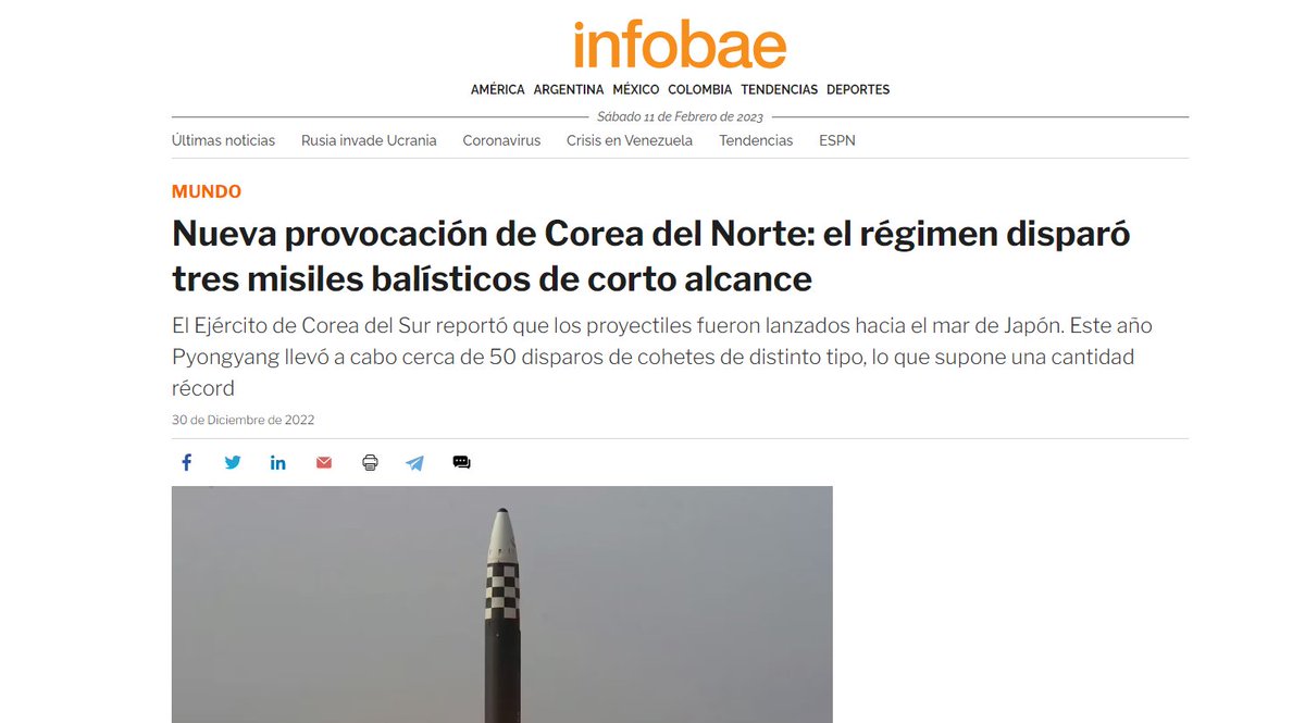Fekerfanta's tweet photo. Corea del Norte prueba un misil VS Estados Unidos prueba un misil.

🙂 https://t.co/iRwM2iCcKY