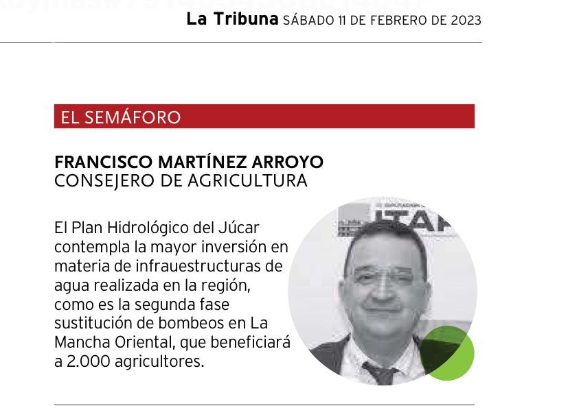 PlanAgua's tweet image. 🚦Luz verde para el consejero de Agricultura, Agua y Desarrollo Rural, @fmartinezarroyo a cuenta del nuevo Plan Hidrológico del #Júcar.

El RD que entra hoy en vigor contempla “la mayor inversión en infraestructuras de agua realizada en Castilla-La Mancha”.

Obras para @jcrmoorg