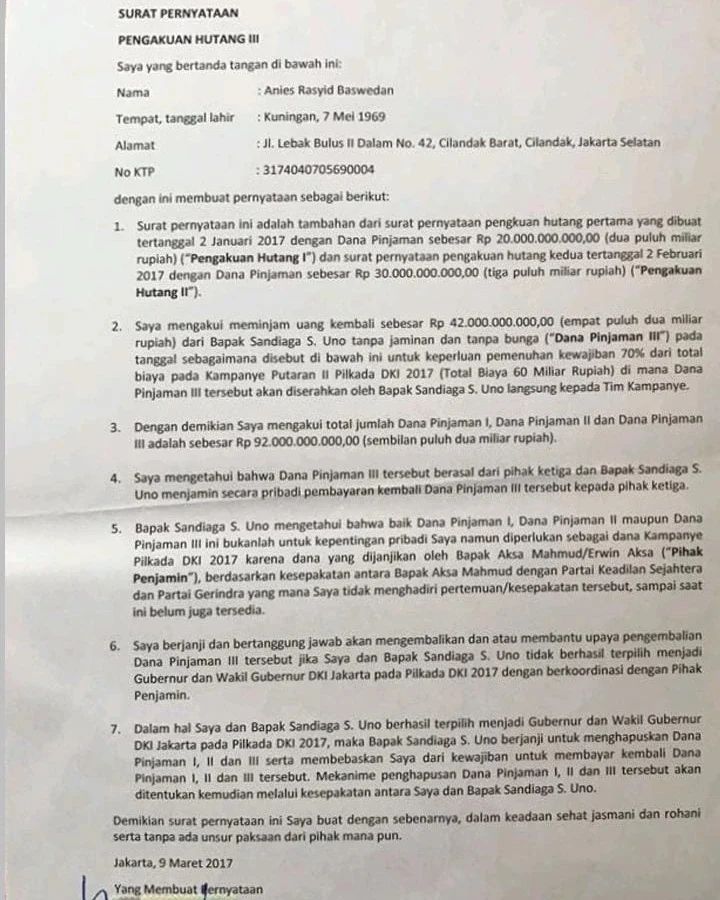 gus_dibyo's tweet photo. Total pinjaman anies 92 M
Tapi kenapa total dana kampanye yang dilaporkan ke KPU cuma 64 M?
Pdhl seharusnya semua dana dilaporkan kan? 

Isu ini nampaknya akan menggelinding terus nih https://t.co/wN1WyjkiI2