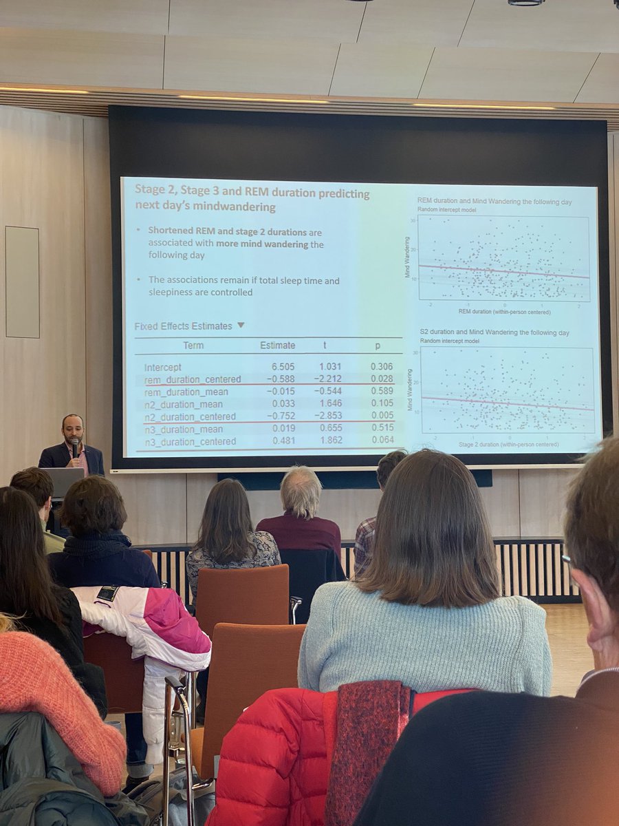 Starting our last day of the symposium and the blitz session, Peter Simor <a href="/Petersimor1/">Petersimor</a> gave a wonderful first-talkof-the-day about the link between sleep quality and psychosis-like symptoms. He even made below 15 minutes 💪🏽💪🏽. Nice start!! #DKwinter #SleepSki