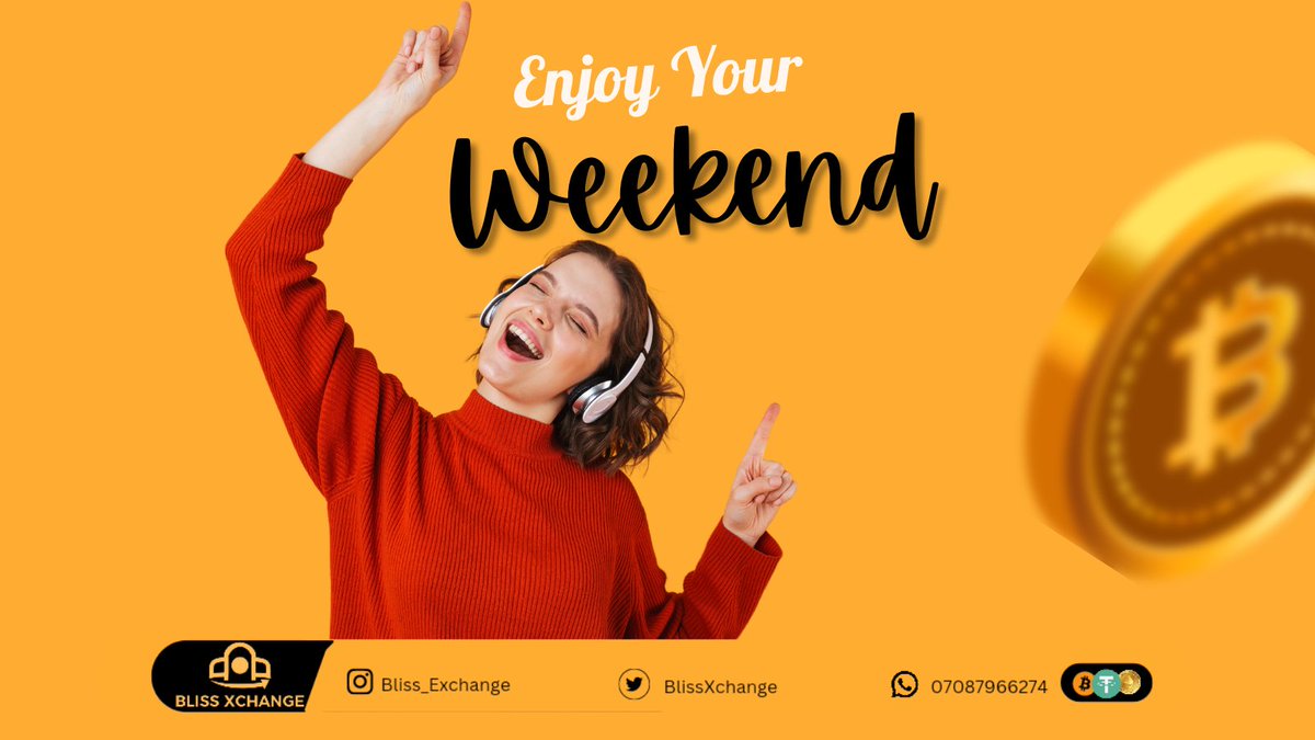 Enjoy the weekend while trading with #BlissXchange.

Get intoch for the best rate this weekend 👇
wa.me/message/GPF2G5…

#BlissXchange #P2P #Trade #Crypto