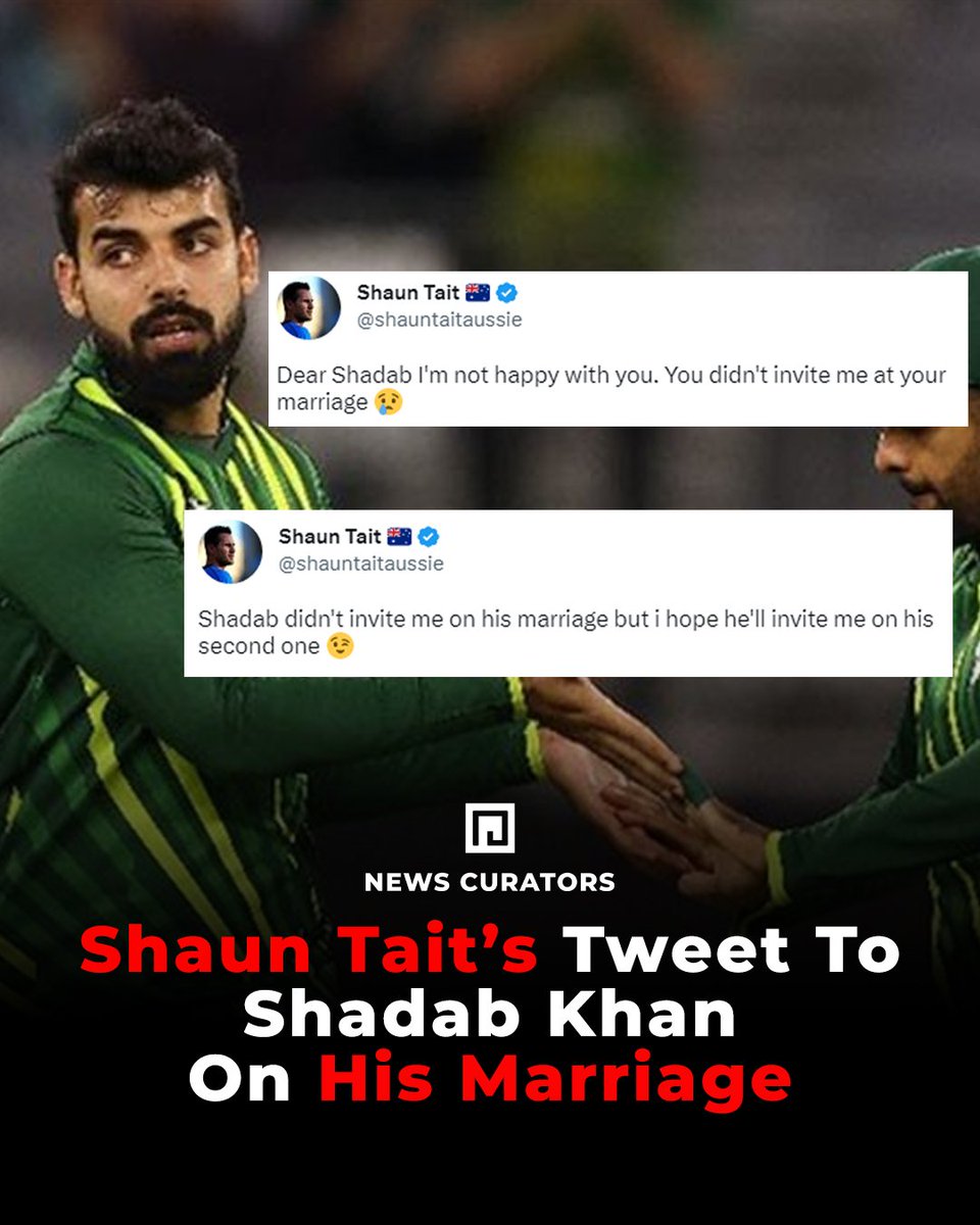 Shaun Tait's Tweet To Shadab Khan On His Marriage.

#shadabkhan #BabarAzam #PSL #PSL2023 #ShaunTait #newscurators #INDvAUS #PakistanEconomicCrisis #Hina #Rangers #Shayan