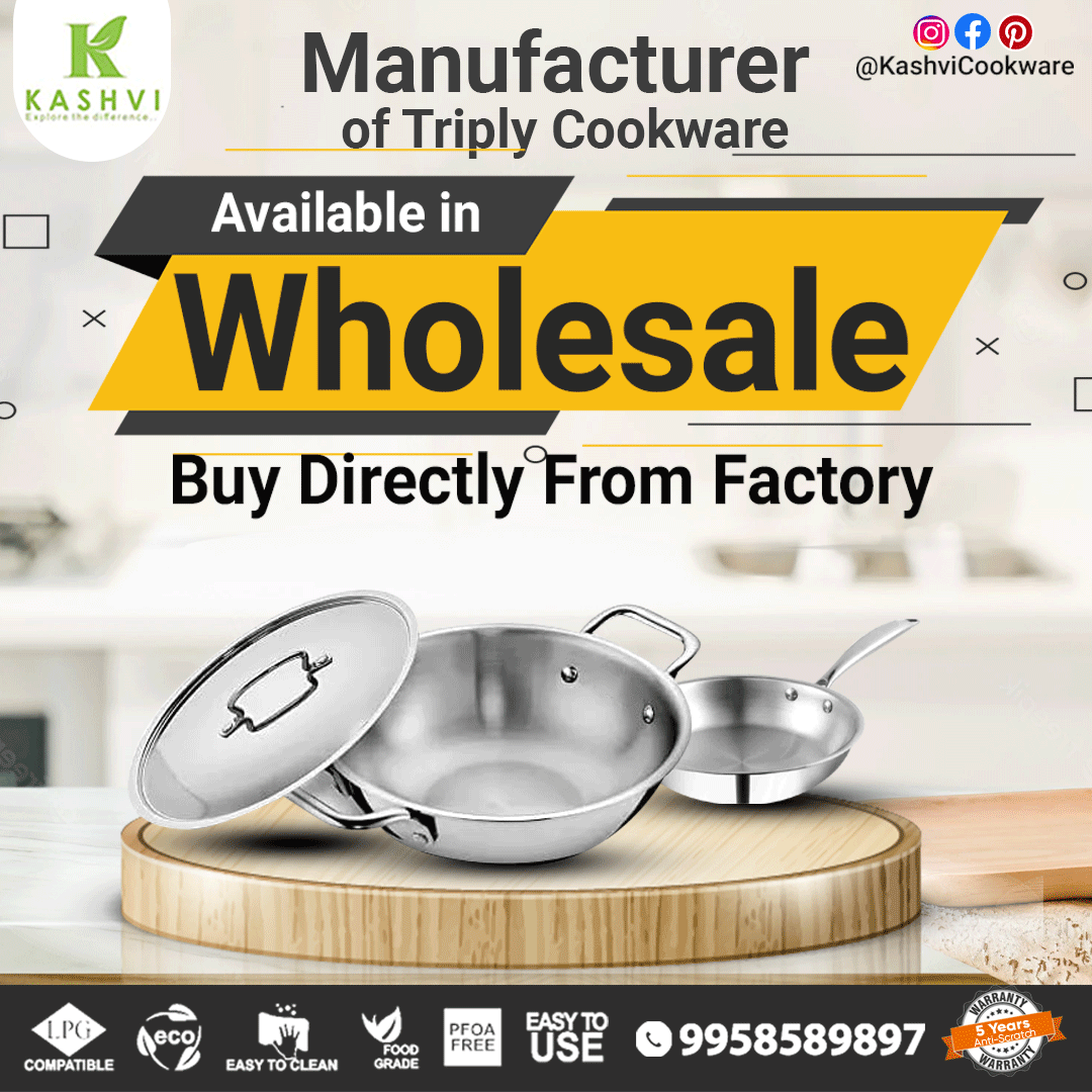 SinghlaSahil's tweet image. Triply cookware manufacturer in delhi. Contact us to buy kashvi triply cookware set at reasonable price 9958589897
#kashvicookware #cookwaremanufacturer #triplycookware #cookware #cookwareset #cookwaremanufacturer #ceramiccoating