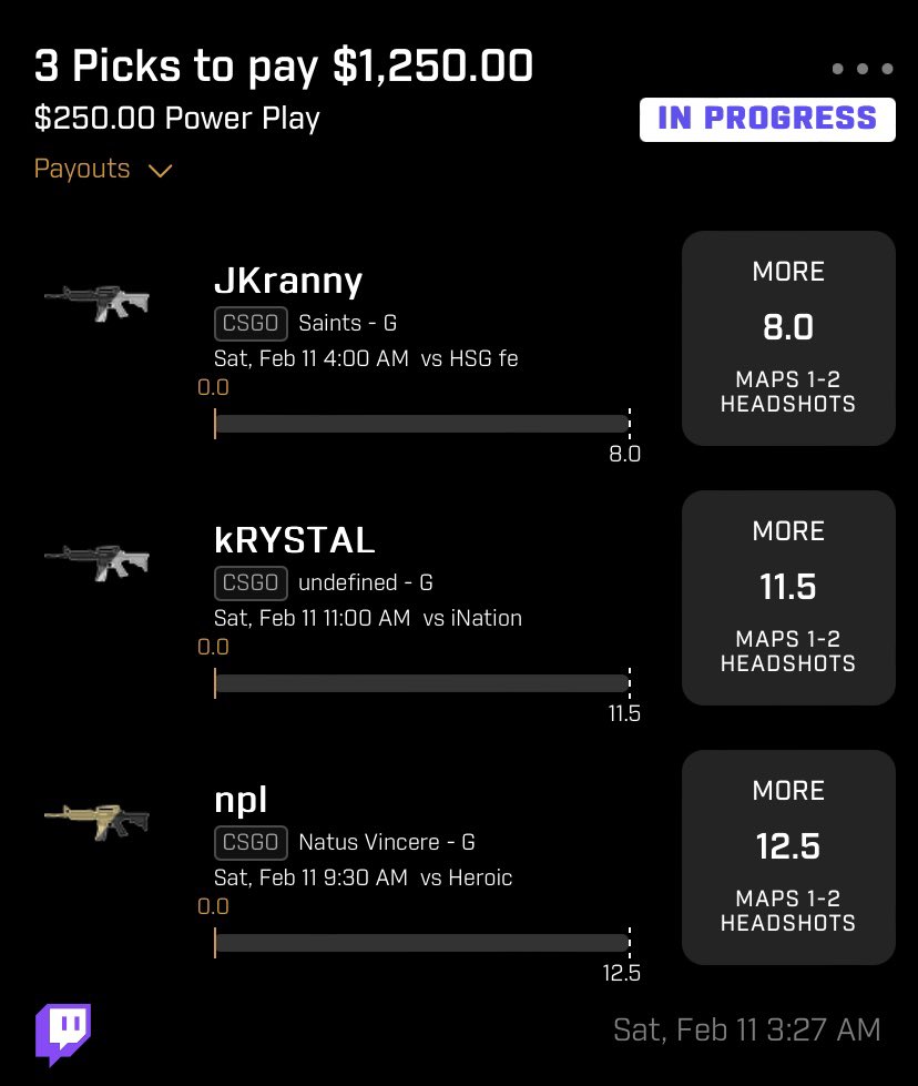 The Daily Hitman On Twitter Csgo Plays On Prize Picks For 2 11 Promo Code Hitman New Users