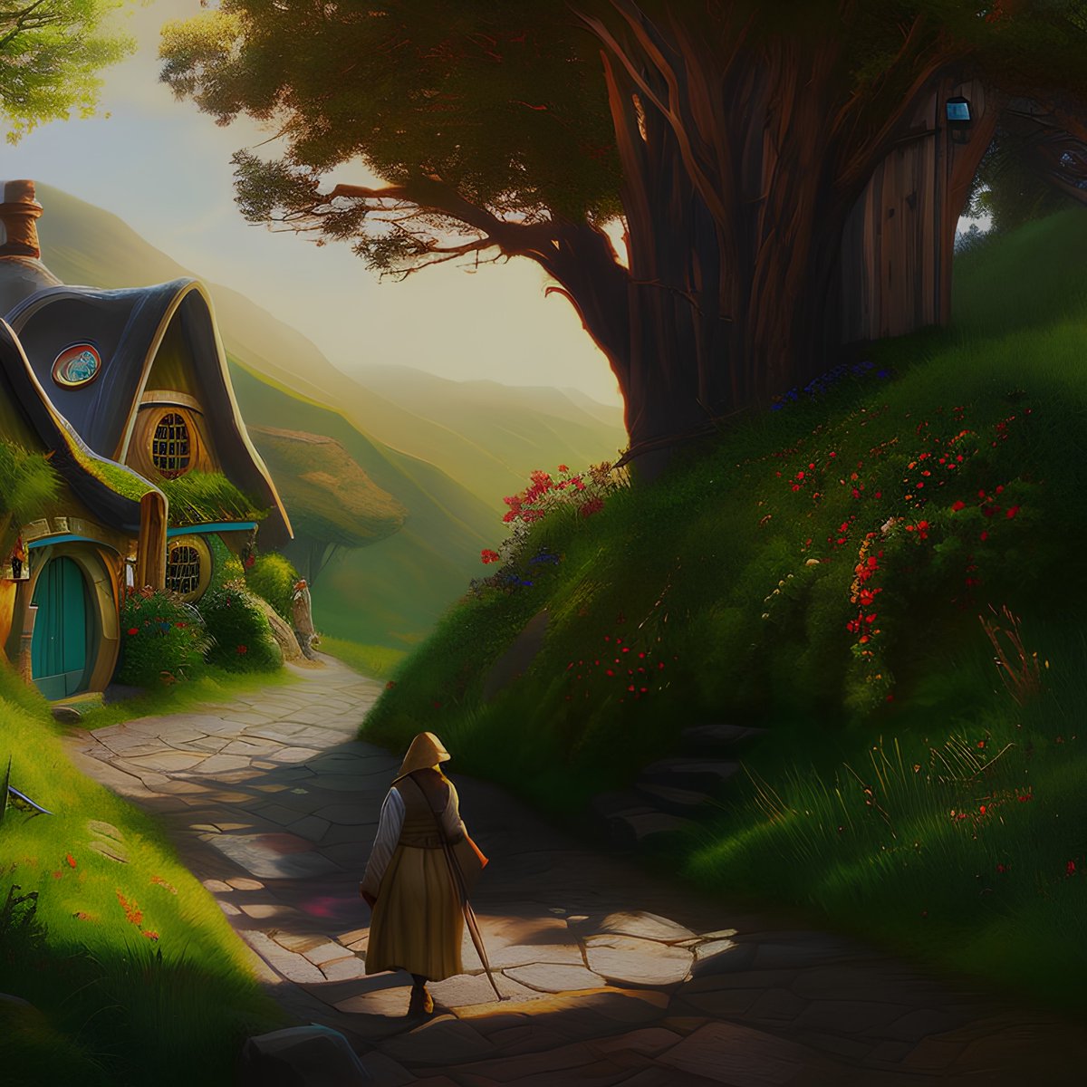 PromptArtApp's tweet photo. 6/7) It works pretty well for fantasy and fiction too. These are from Tatooine (Star Wars) and Shire (LOTR)

👇 https://t.co/V0oJNRwfI8