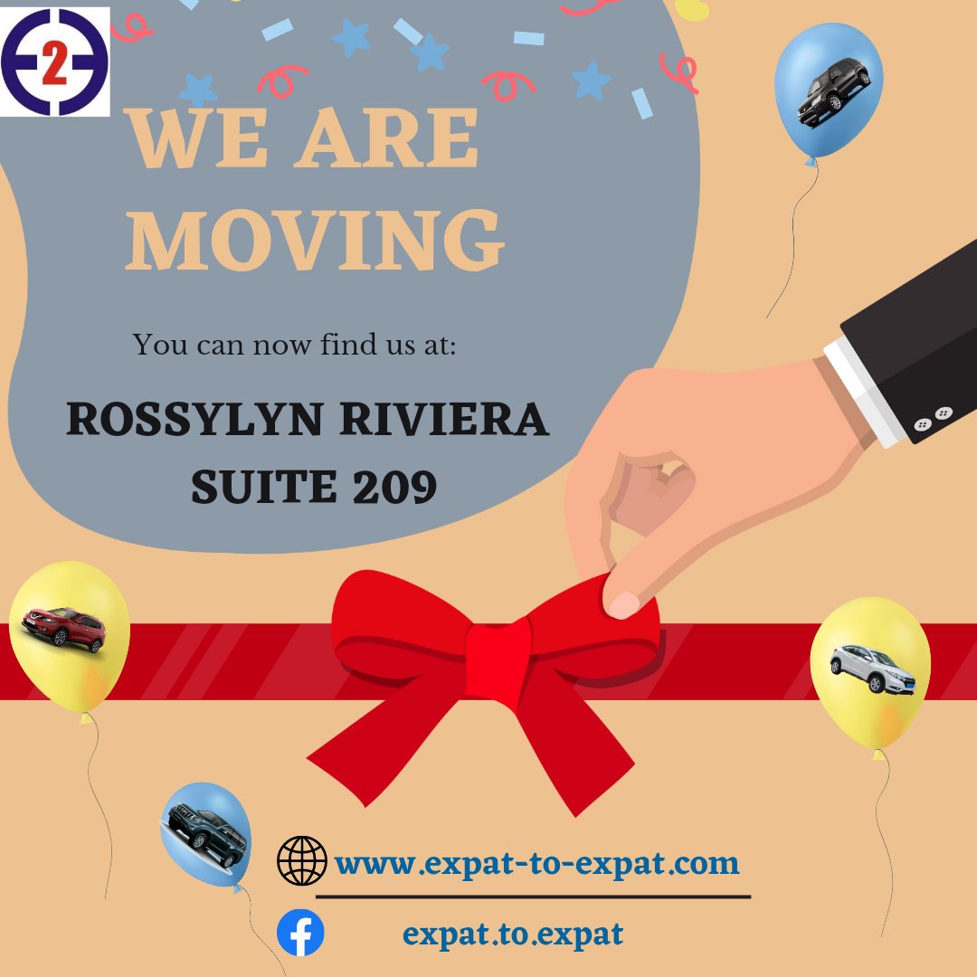ExpatToExpat's tweet photo. We have some exciting news to share with you!
Starting from Monday, 13th February 2023, you can find us at ROSSLYN RIVIERA, Suite 209. 
We appreciate your support and look forward to seeing you at our new office soon!

#ExpatToExpat #NewLocation #Relocation #RosslynRiviera https://t.co/h9YLUlqRoT