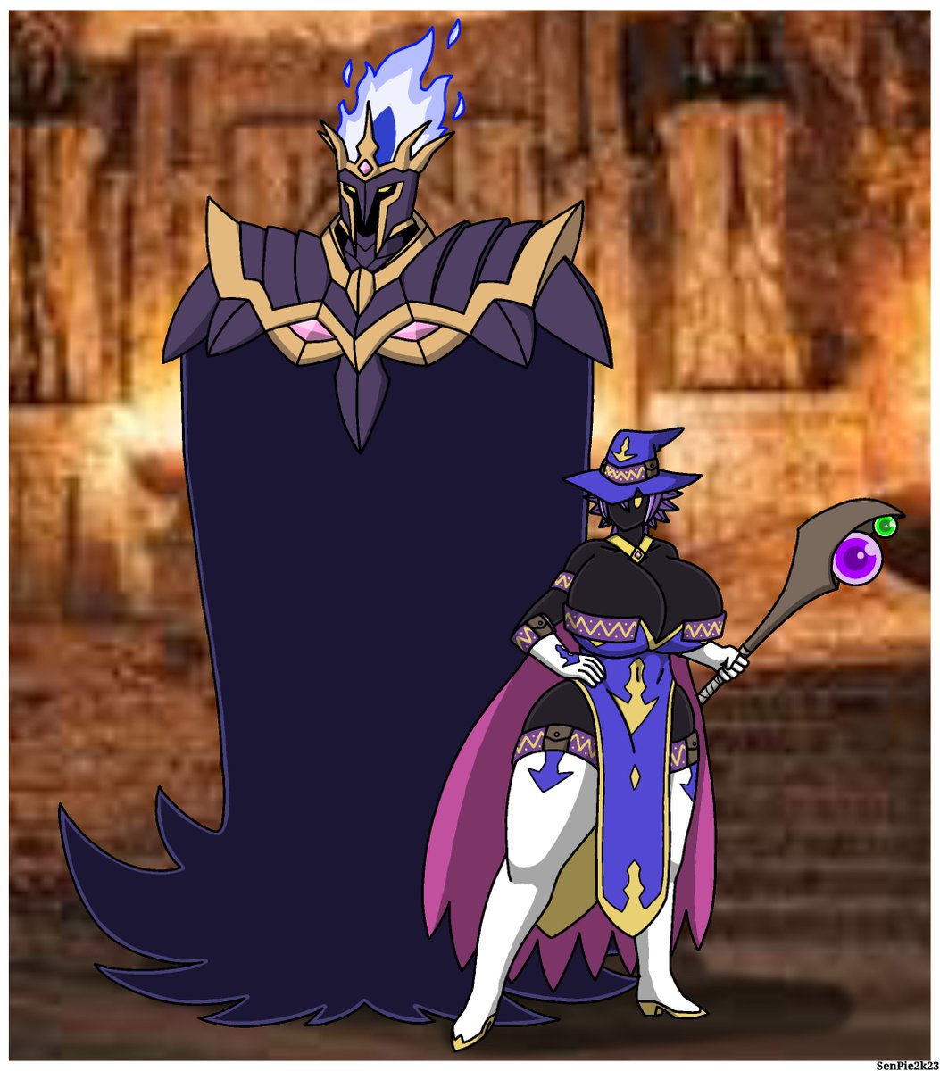 VeryKinkyPie's tweet photo. Here's the height comparison between the grumpy black mage and her ex-husband the void lord
.
Chalice the Black Mage and Void Lord by Me
#myart #oc #blackmage #bustygirl #voidlord https://t.co/kPyKEHLOjT