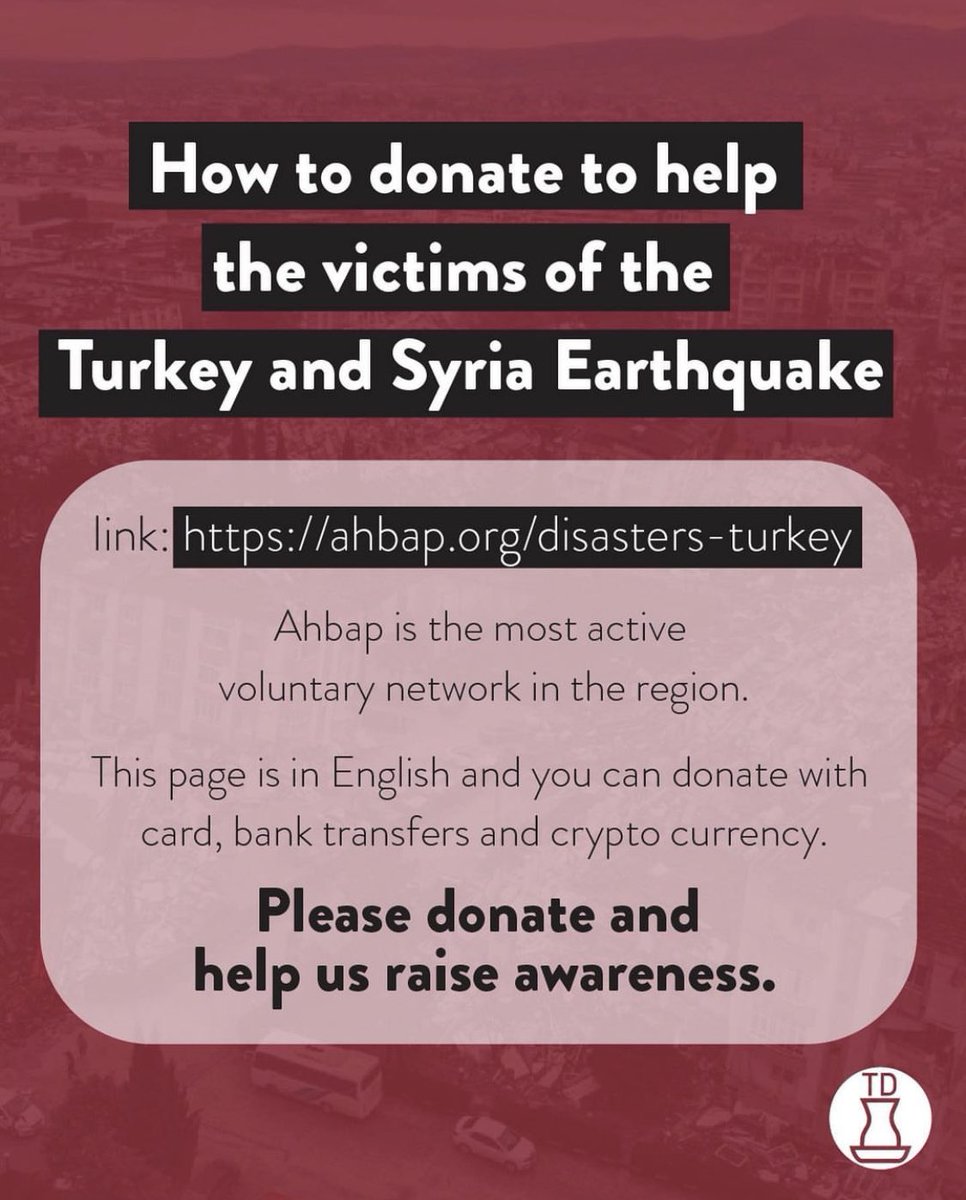 dailyutena's tweet photo. thread of donation links, information, and other things you could do to help the turkey earthquake victims. https://t.co/NB5OaBiBLv