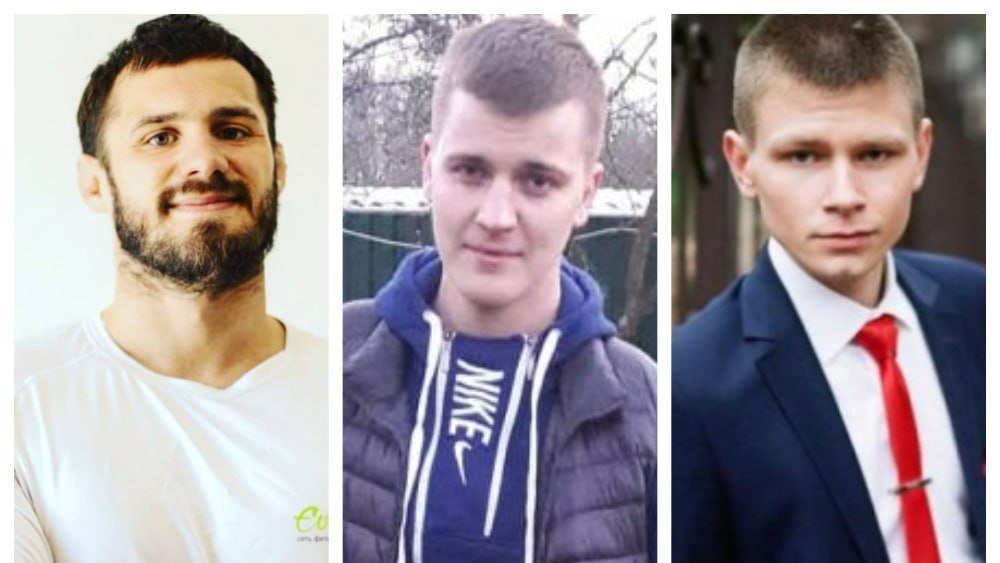 Tsihanouskaya's tweet photo. This is the price that Belarusians are paying for the freedom of Ukraine. Railway partisans Dzmitry Klimau &amp; Uladzimir Auramtsau were sentenced to 22 yrs in prison, Yauhien Minkevich to 1,5 yrs. They were shot at during detention. It won't stop the Anti-War Movement in #Belarus. https://t.co/QX4ui8YKhq