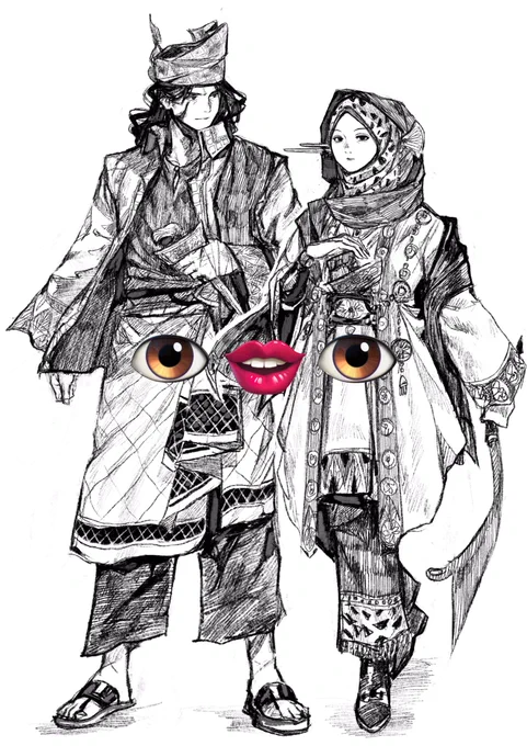 2021 vs 2023 - two years difference of the sketchy messy artstyle I designed these characters on February 2021 and tiberr February also the project started again  coincidence betul. 