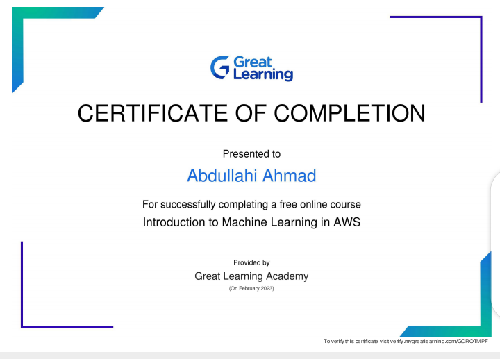 engineerabdulll's tweet photo. Alhmdullillah this course help me alot on my Machine Learning journey I learned how to used AWS Sage maker to build a machine learning model how to used Amazon Recognition to perform some Deep Learning task How to Amazon Textract to analyze some text
#MachineLearning
#Compeng https://t.co/ofueBdchyp