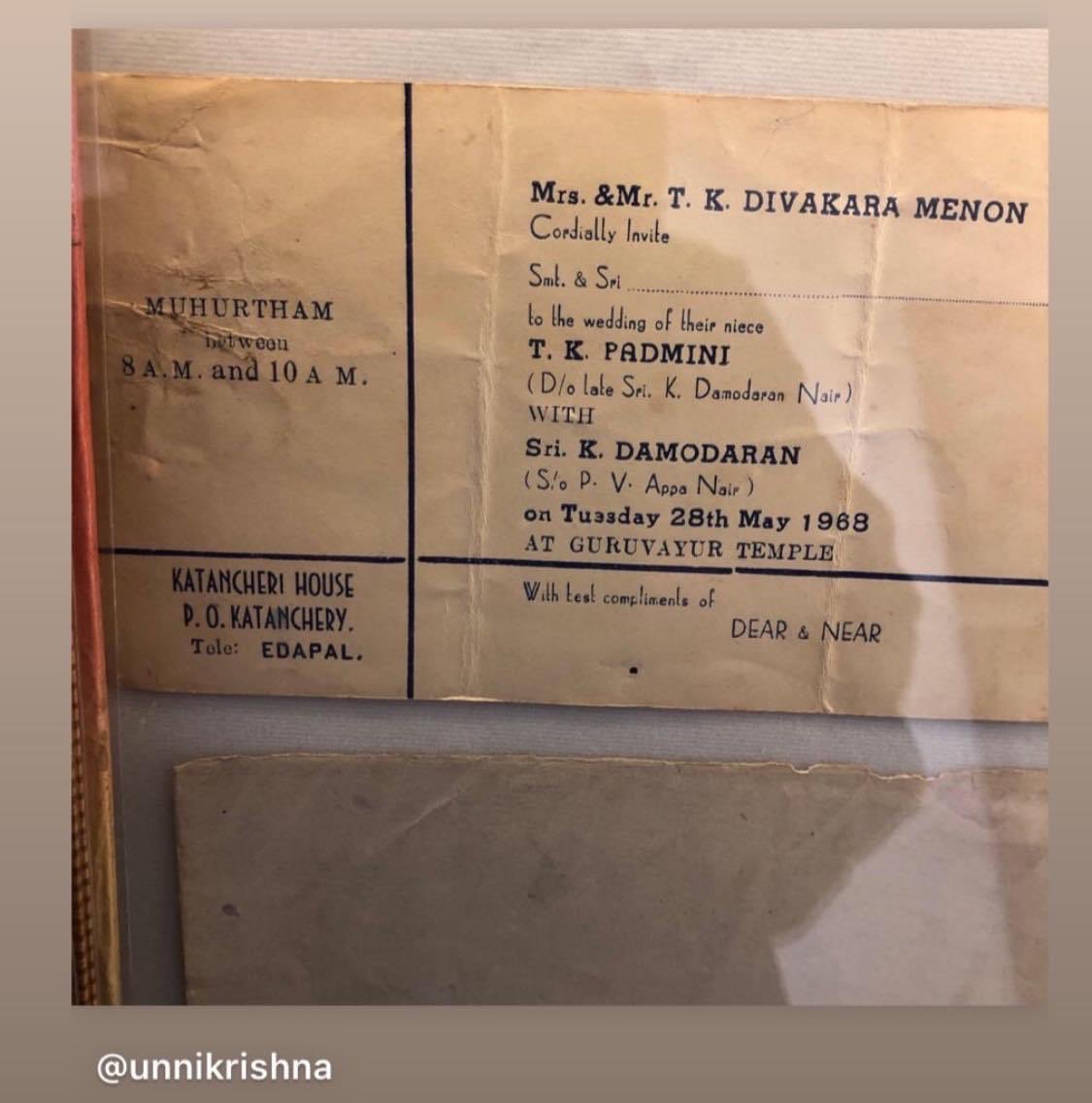 unnikrishna's tweet photo. ❤️! #weddinginvite #tkpadmini #artist #kerala #tkp 1940-1969 #madrasschoolofarts #malayali #malayalam #art #tkpadminiartgallery #Throwback 2021 post https://t.co/1Gtmgg4yvy