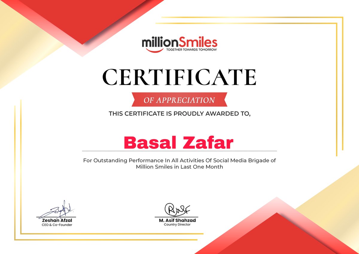 Thank you @MillionSmilesPK for this appreciation. 
#Activemember