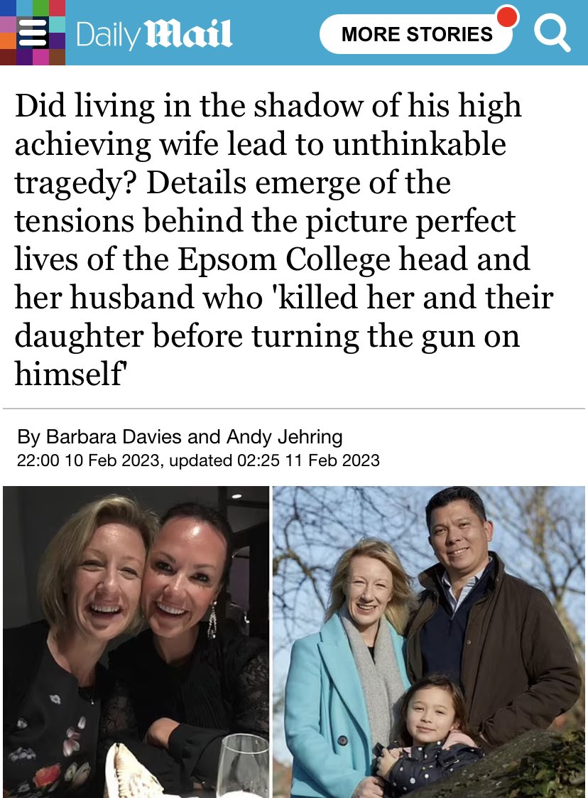 Daily Mail acting like double murder is just a natural tragic consequence of a woman having a good career