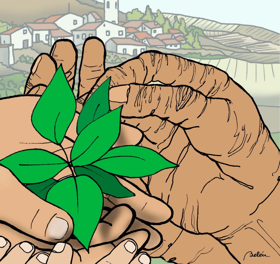 Boceto para el cartel➡️#DiaDelMundoRural #15demayo 💚Trabajando por el bien común
🤲🌿🌐🌞
#manos #solidaridad #bienestar #decrecimiento #biencomún #medioambiente #pueblos #mundorural #vidaenlospueblos #naturaleza #justicia #sostenibilidad #participación #personas
