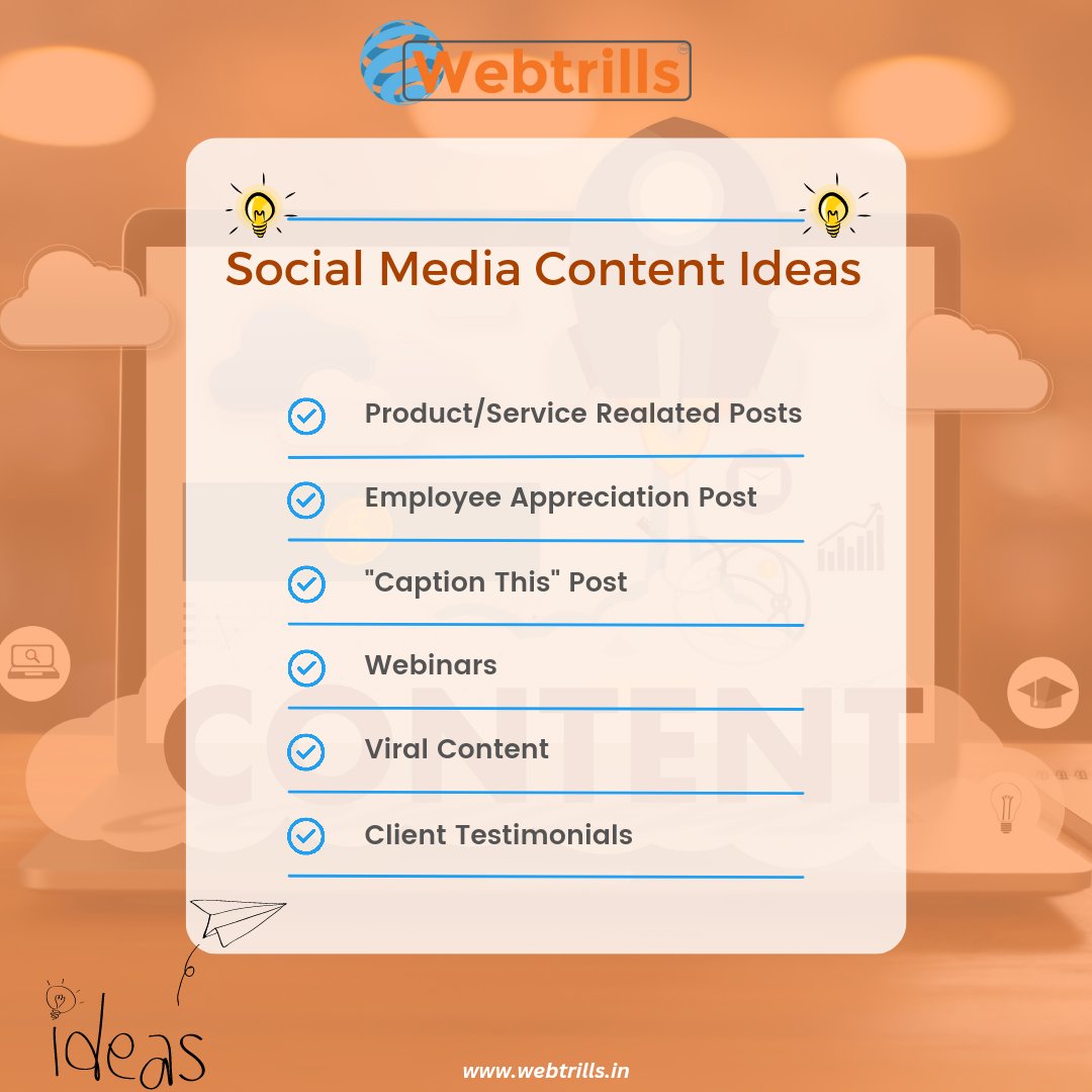 webtrillsdotin's tweet photo. Here Are A Few Social Media Content Ideas That You Must Try.
.
#webtrills #content #ideas #socialmedia #helpfulpost #contentideas #freetips https://t.co/Xp2BiB7JUh