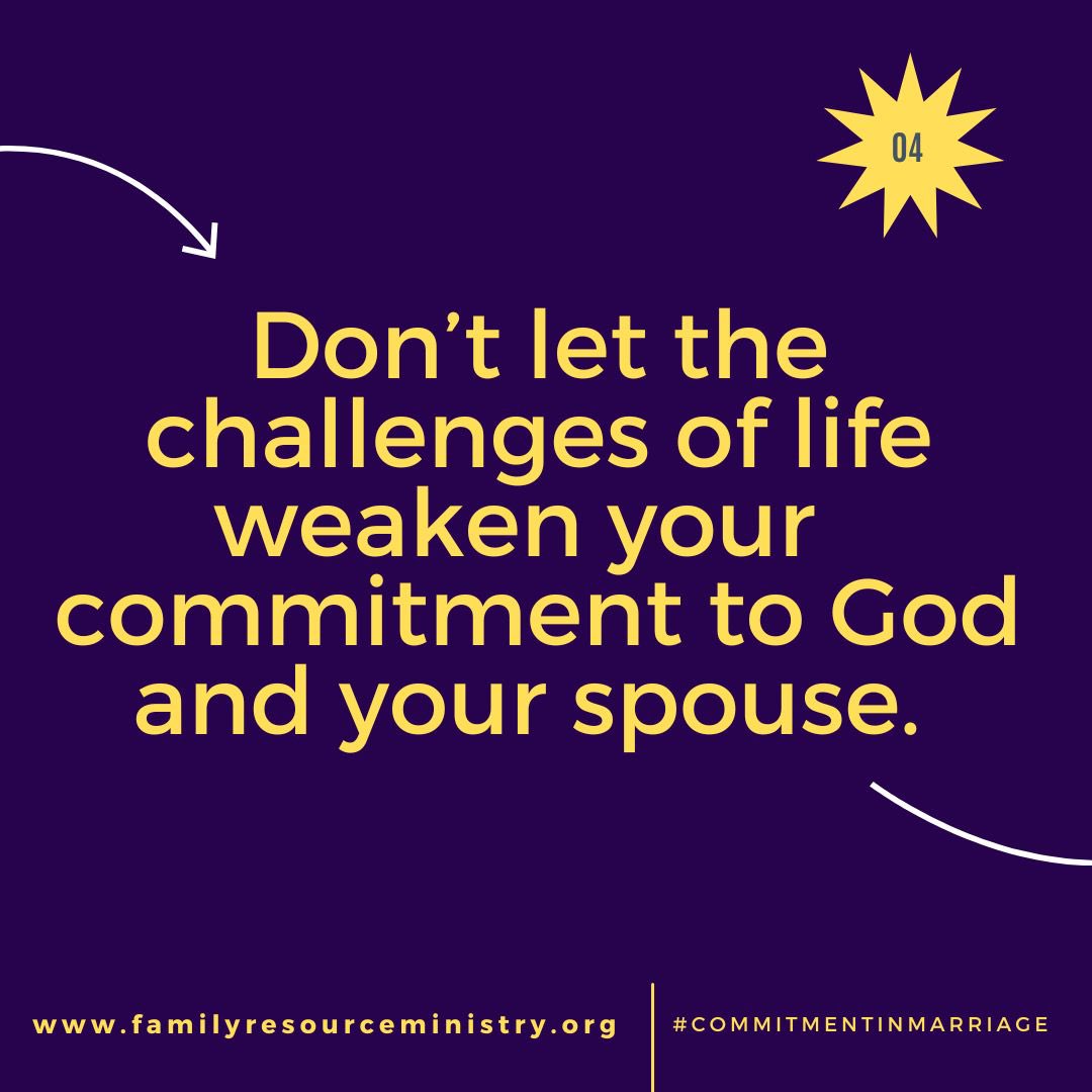 FamilyRministry's tweet photo. Commitment is the bedrock of a lasting marriage. It is a decision to love against all odds. Stay committed!
#CommitmentInMarriage
#LastingMarriage
#FamilyResourceMinistry https://t.co/yvfmNb3UTA