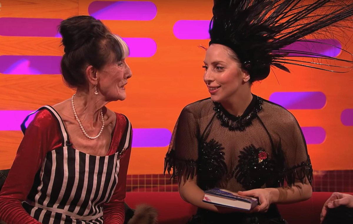 JuneBrownTV's tweet photo. #JuneBrown with @ladygaga on @TheGNShow in 2013 ? #RememberJuneBrown https://t.co/njSc13VUNq