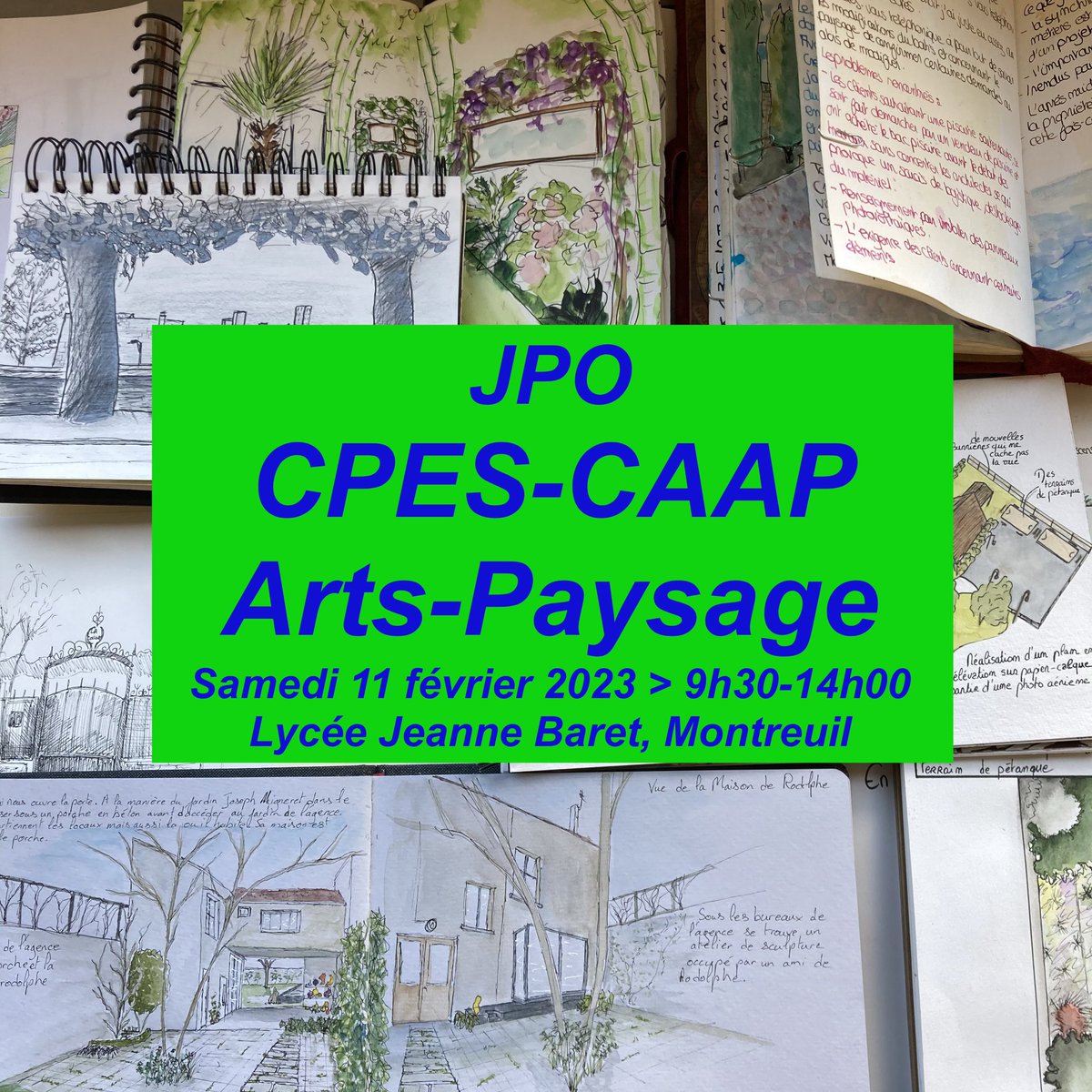 SICARTB's tweet image. 🚨🚨🚨Ne manquez pas ce matin la #JPO de la #CPESCAAP Art-Paysage du #Lycée Jeanne Baret de Montreuil @AcCreteil. Les #ClassePréparatoire #ÉtudesSupérieures #Artsplastiques sont publiques donc gratuites ! @education_gouv @igartsplastique @Ig_EAC_PhGalais @eduscol_AP @ArpCreteil