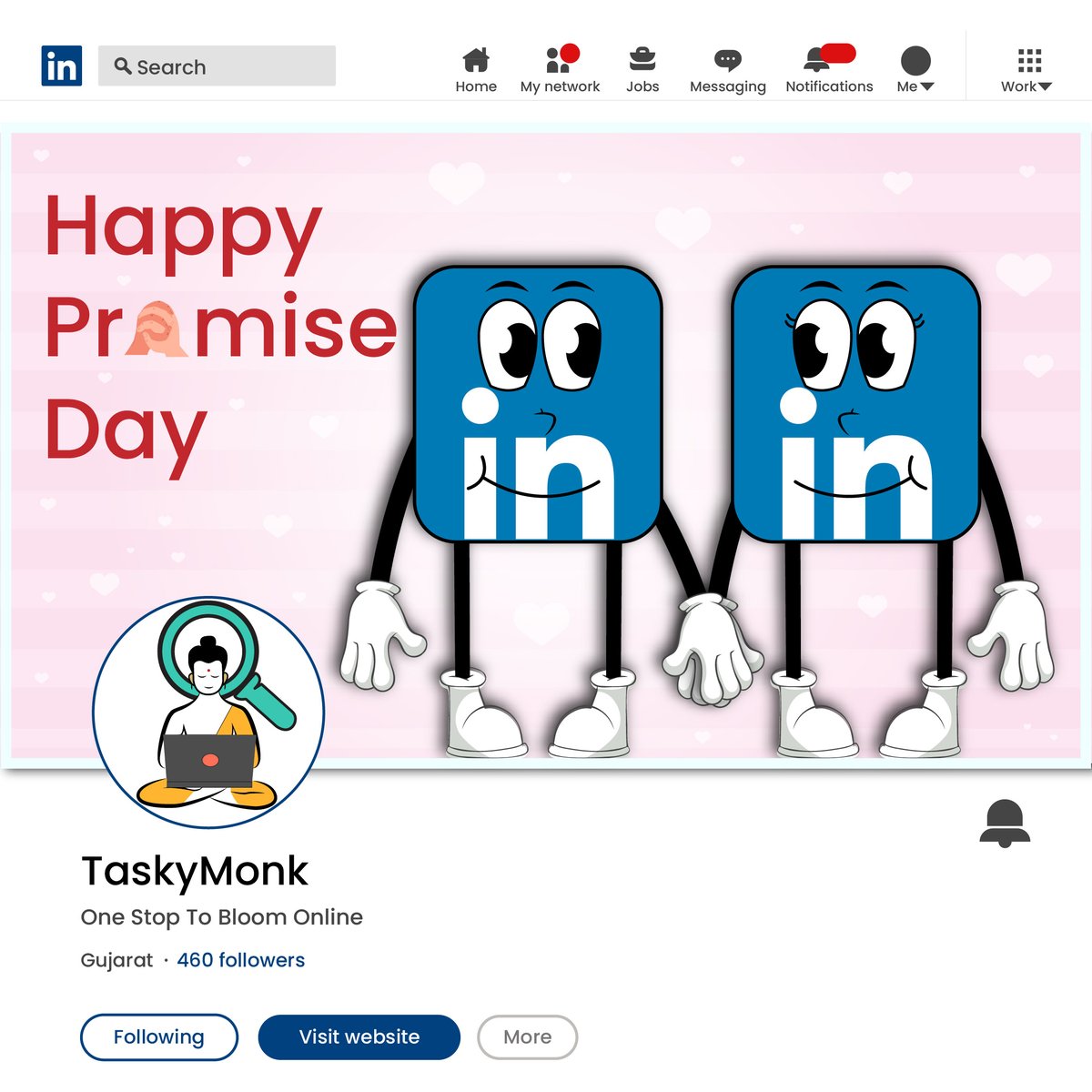 TaskyMonk's tweet photo. Happy Propose day.

#proposeday #love #LinkedIn https://t.co/CkWFTd6AB5