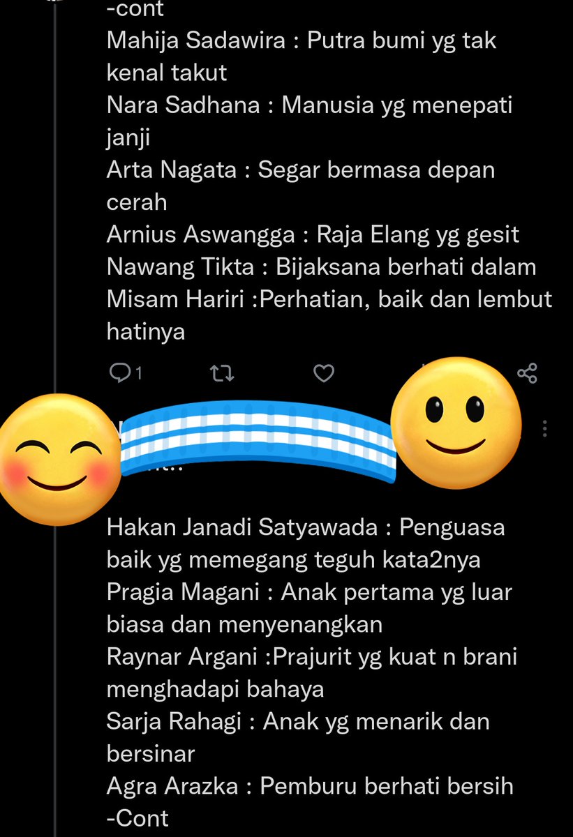 EsukotoEnthu's tweet photo. @tanyarlfes Bingung sendiri mau pake yg mana, selalu suka sm nama2 lokal sanskerta/jowo vibes https://t.co/wsRKZYtLky