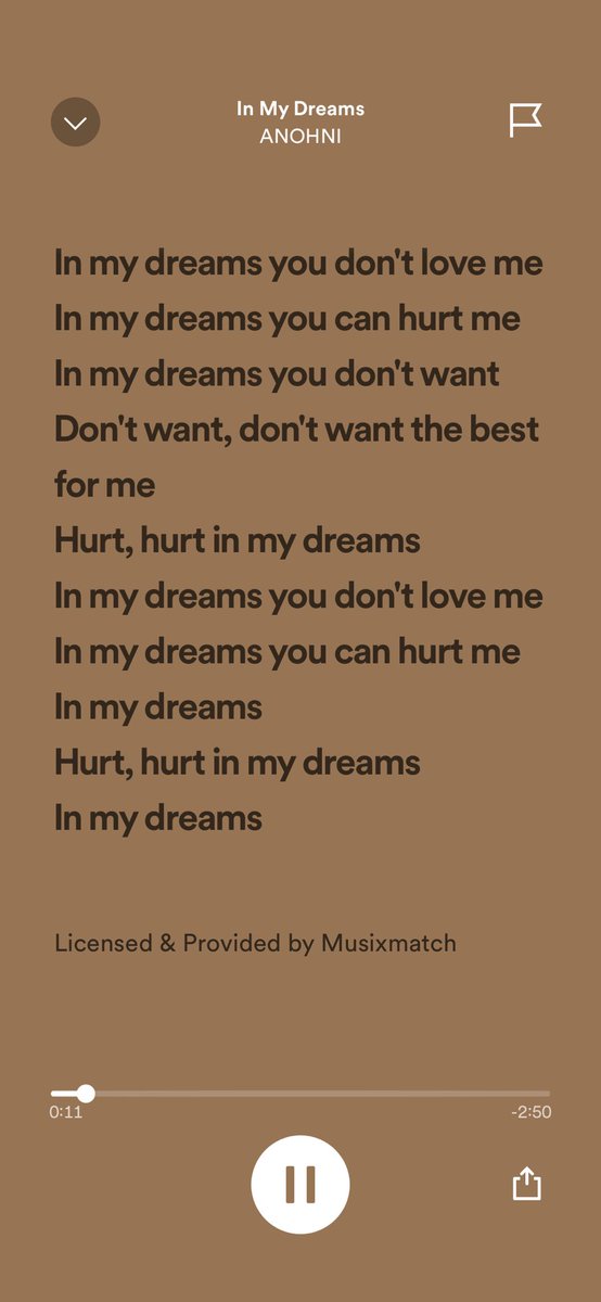 Amakinox's tweet photo. Anhoni - In my dreams. https://t.co/EXeVVJ0sso