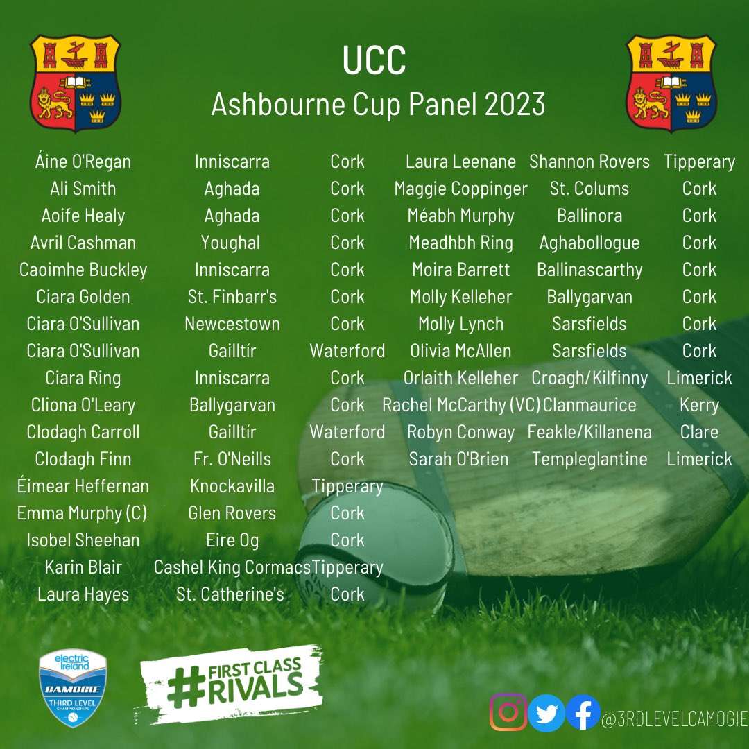 3rdLevelCamogie's tweet photo. Our Ashbourne Panels for this weekend games!
SETU Waterford face TU Dublin 2pm with DCU facing UCC at 4pm
Tickets 👉🏻https://t.co/jfwlyECIG6 https://t.co/tLKt4TlSdk