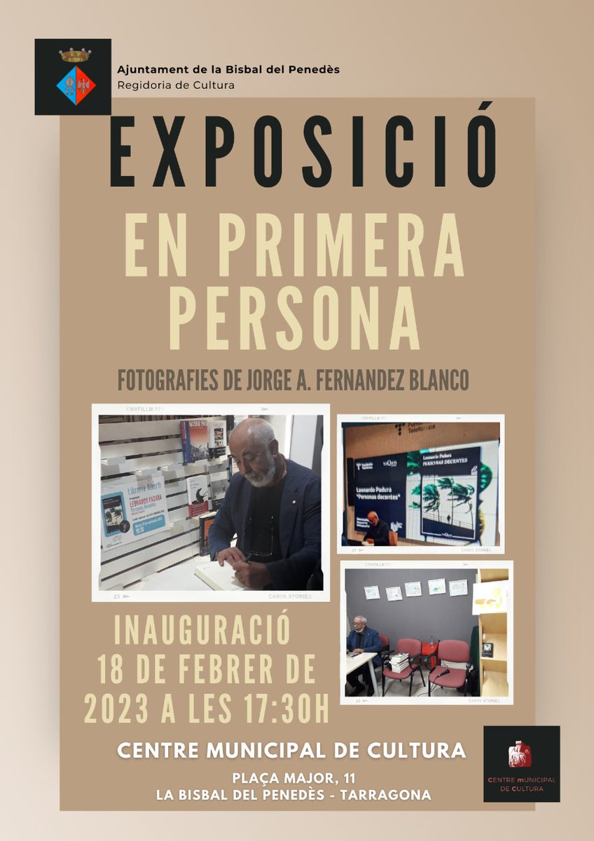 BisbalPenedes's tweet photo. CULTURA 📖| El reconegut escriptor #LeonardoPadura presentarà la seva darrera obra “Personas Decentes” a #LaBisbalDelPenedès el 18 de febrer a les 18h. La presentació anirà precedida de la inauguració d'una exposició.
ℹ️https://t.co/ivS2Z2jGNd
#CulturaBisbalPenedès #BaixPenedès https://t.co/i2IBm8V7cd