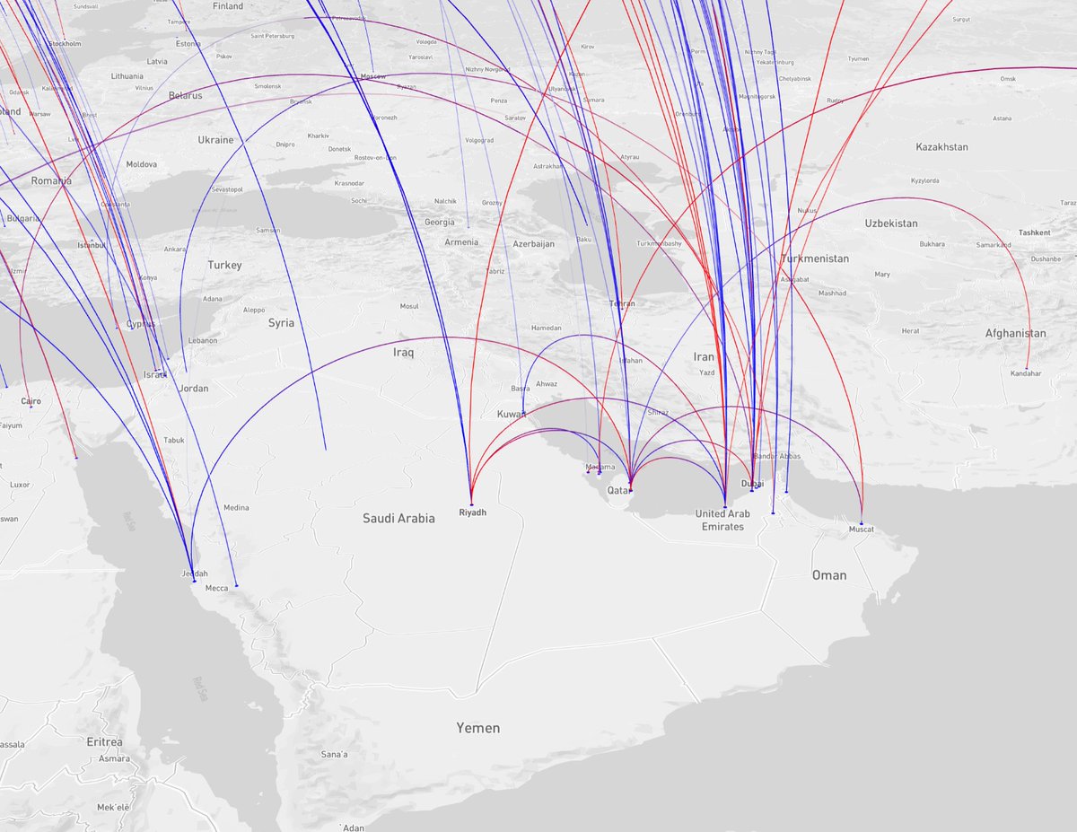 I finally got the Arc Layers and animations working on DeckGL and maplibre, stick around to see what I'm building...
#DataScience 
#DataVisualization 
#maplibre