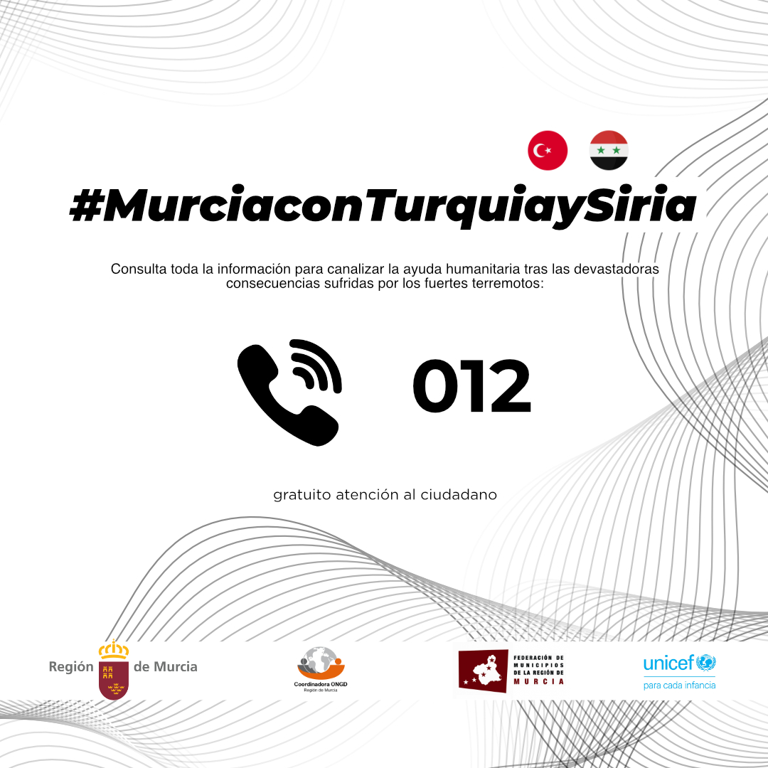 VicepresidenRM's tweet photo. #MurciaconTurquiaySiria Las organizaciones que están trabajando en la zona del #Terremoto necesitan nuestro apoyo económico. En el siguiente enlace encontrarás links directos y otros métodos como Bizum o SMS para poder realizar donaciones a las entidades⬇️
https://t.co/zAP3ZcvoRh https://t.co/pPNZL9JeiG