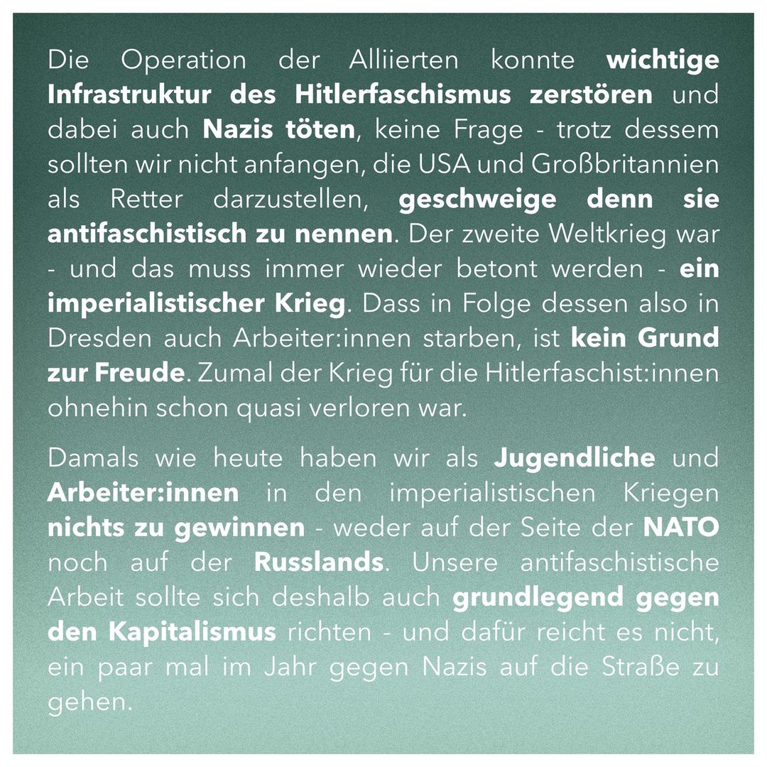 Interjugend's tweet photo. [IJ #Leipzig] 
#Dresden: 
Nie wieder #Krieg, nie wieder #Faschismus!

#le1102 #DD1102 https://t.co/J7rs2xJ2Mf