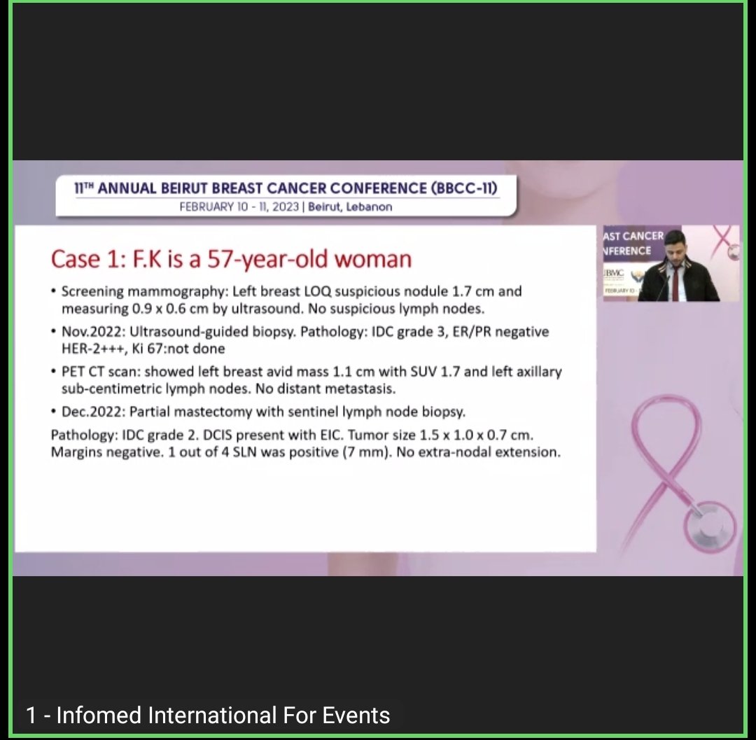 GhidAmhaz's tweet photo. Truly interesting and intensive discussion at the Tumor Boards section of the 11th Annual Beirut Breast Cancer Conference Conference @myBBCC Congratulations goes to Dr @NagiSaghir and @AUBMC_Official for a Highly organized educational meeting amid all crises. https://t.co/OmCeZw5j9P