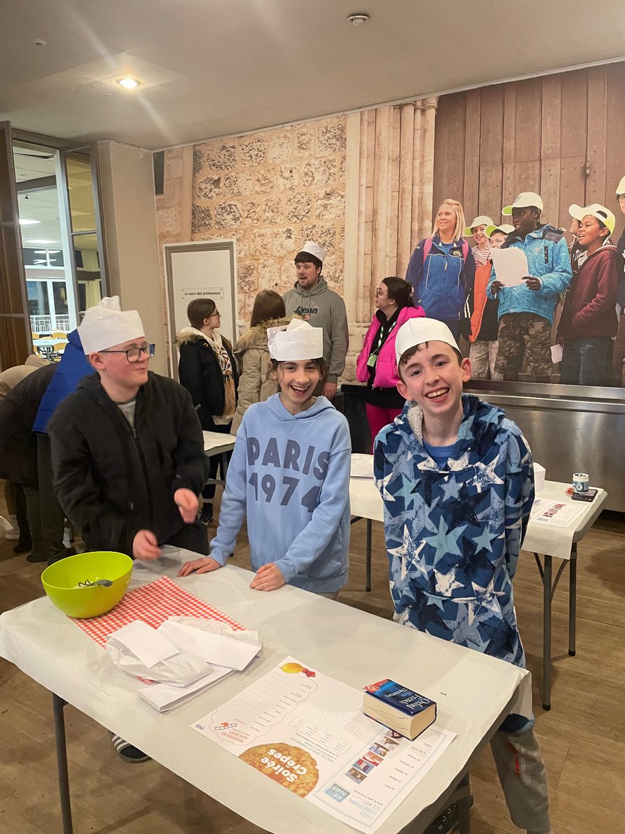 SJPHeadteacher's tweet photo. Last nights crêpe making workshop in Paris! https://t.co/4X0fo2JWPh